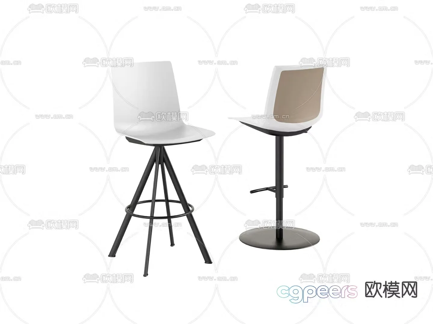 Modern bar chair bar stool bar stool 3d model