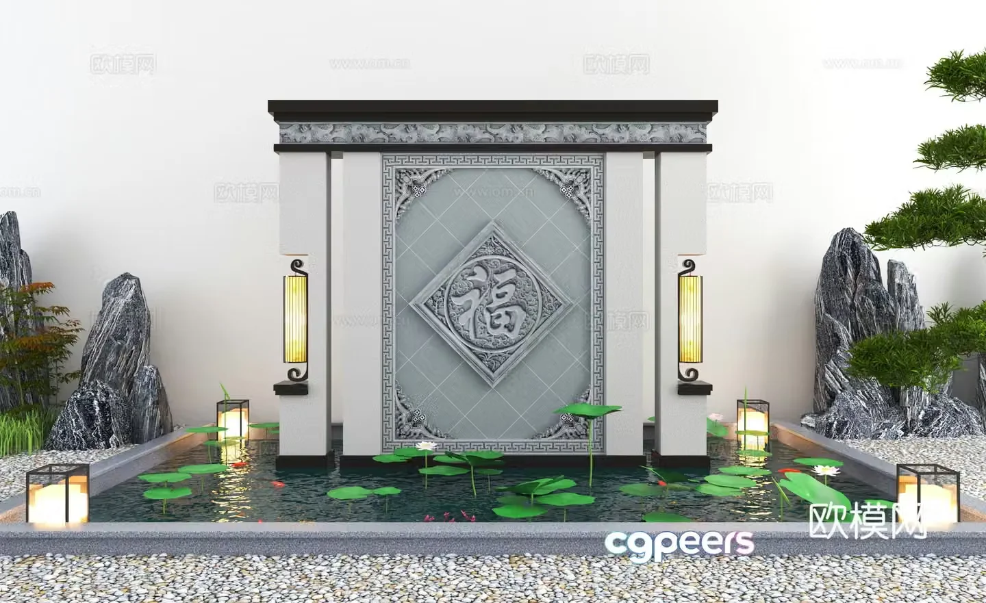 Screen wall 3d model