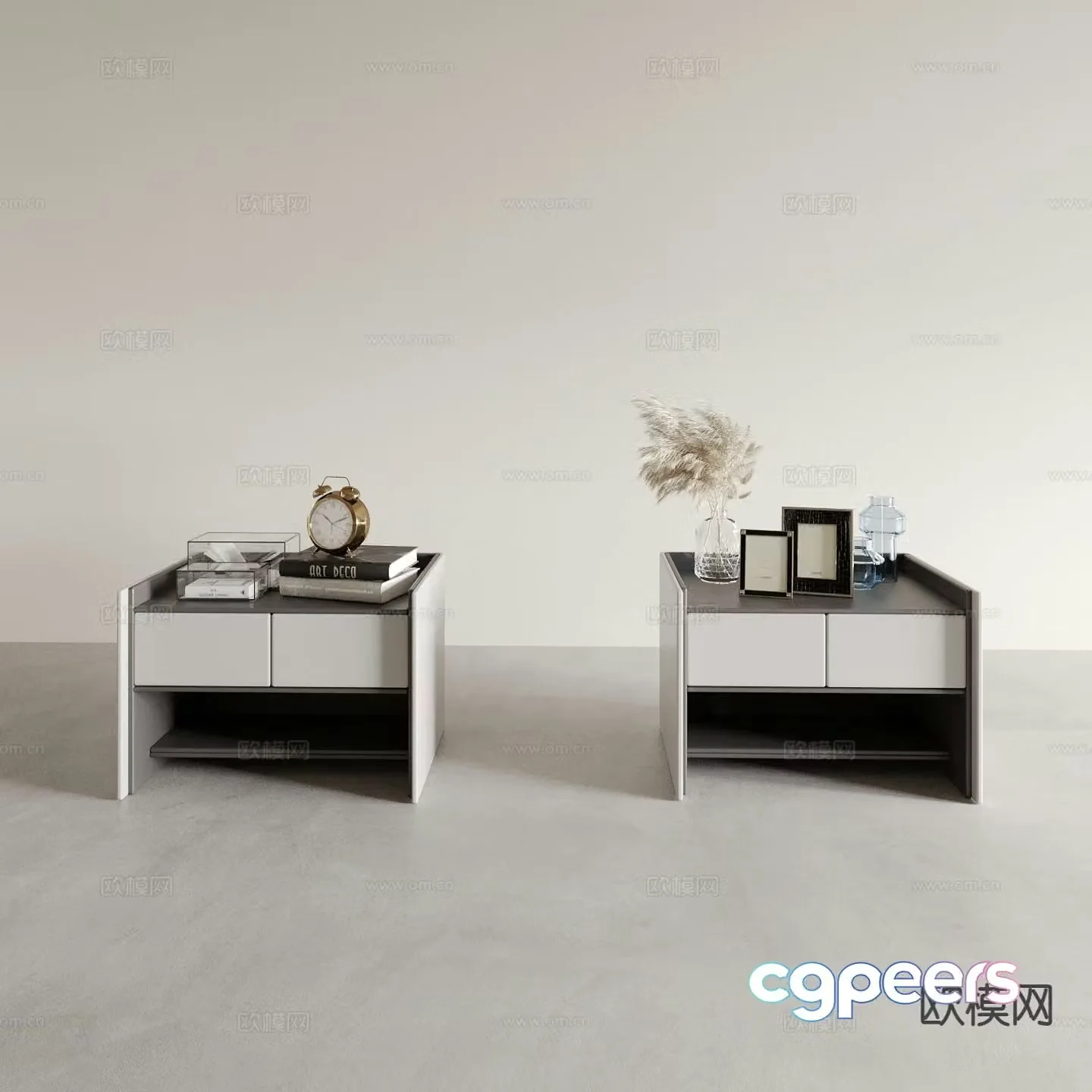 Modern bedside table 3d model