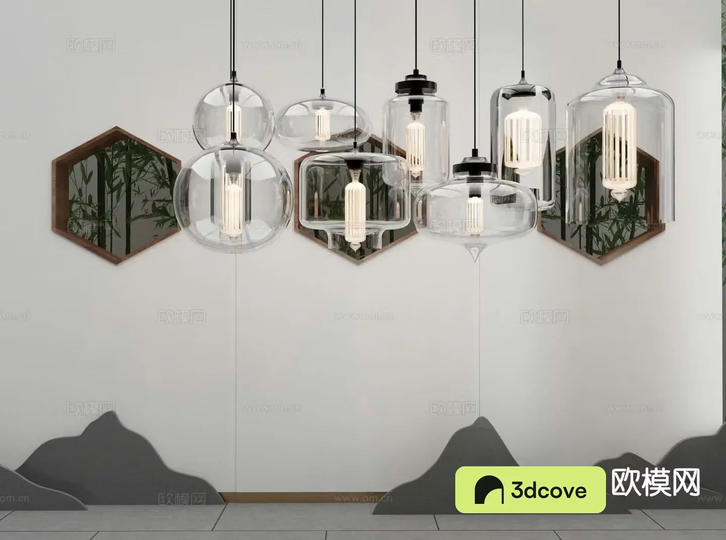 Simple chandelier glass chandelier