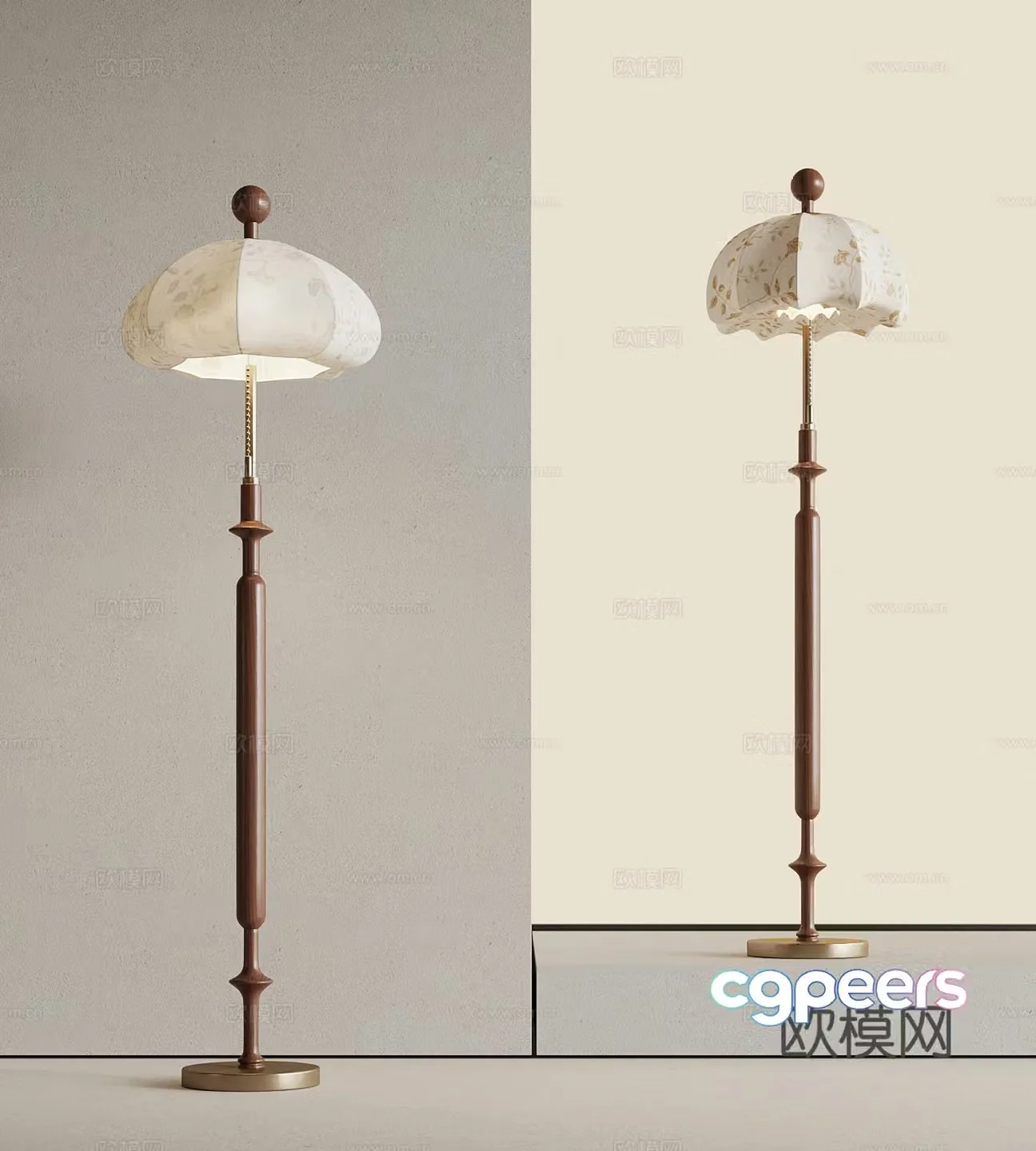 06 Floor lamp French medieval floor lamp 3D model