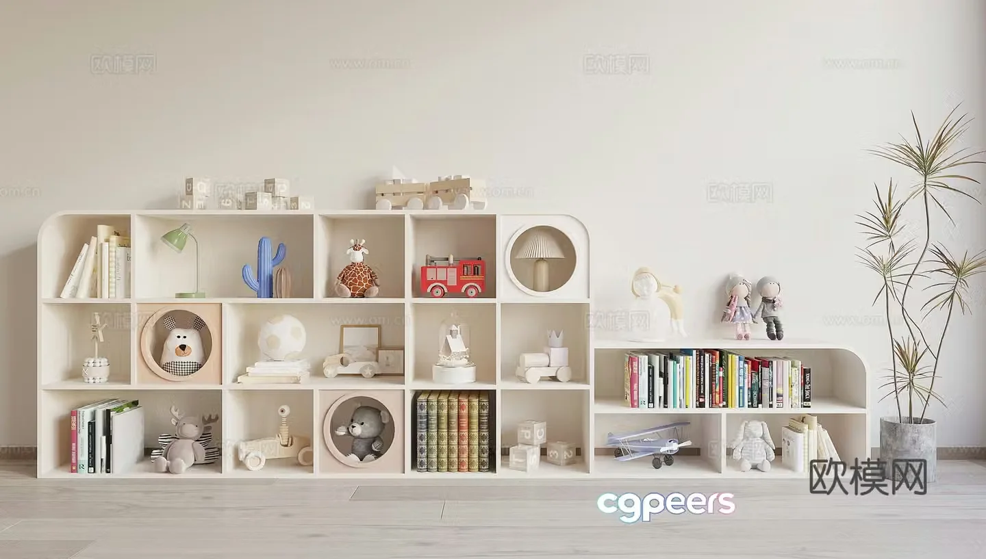 Modern children’s locker 3d model