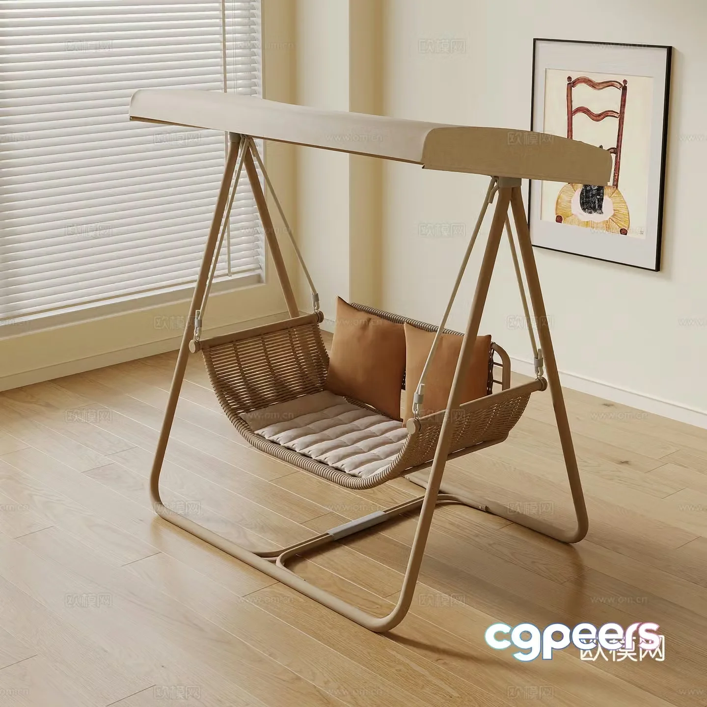 Swing chair Modern swing chair 3d model