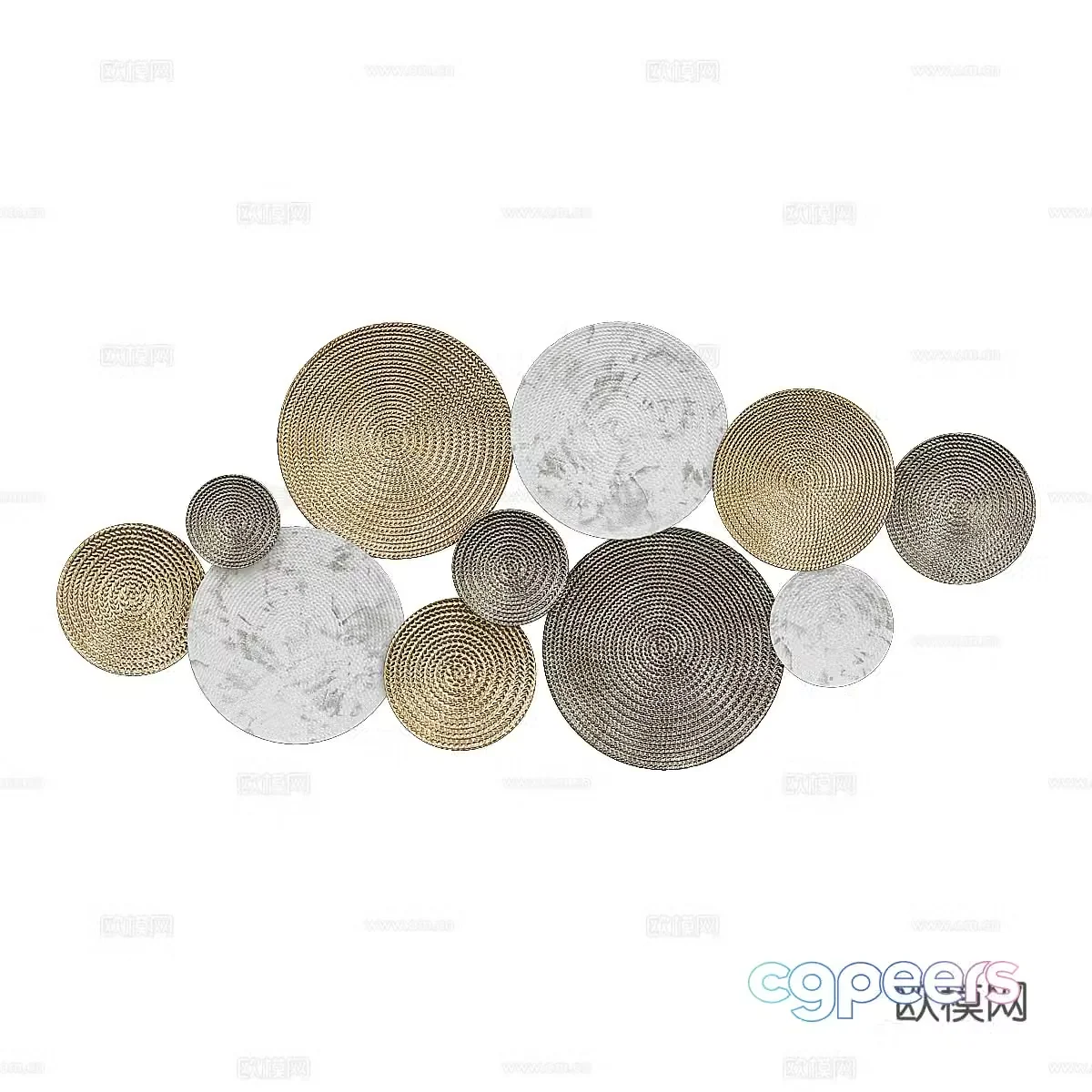 New Chinese style wall decoration pendant 3D model