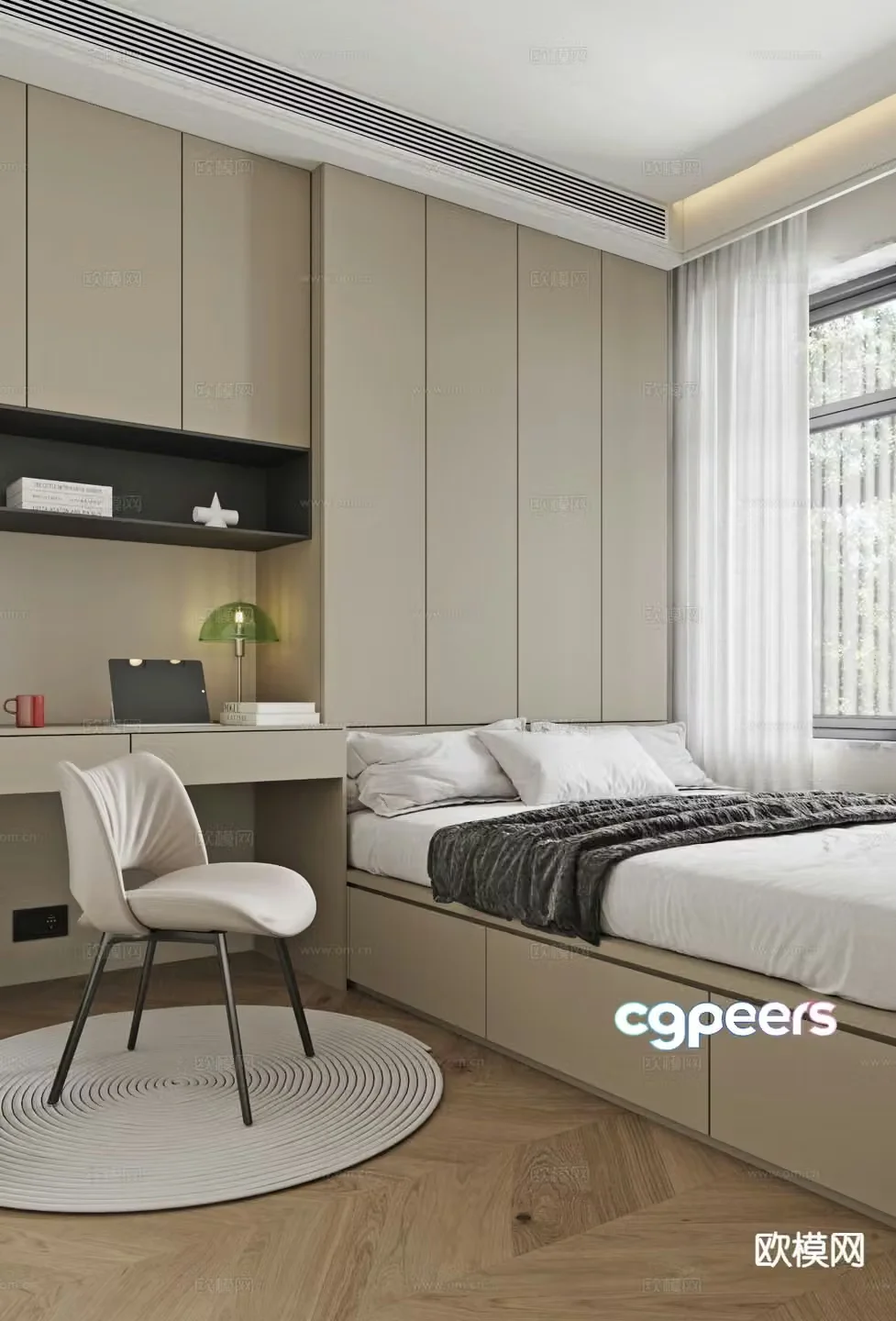 3d model of tatami bedroom and second bedroom