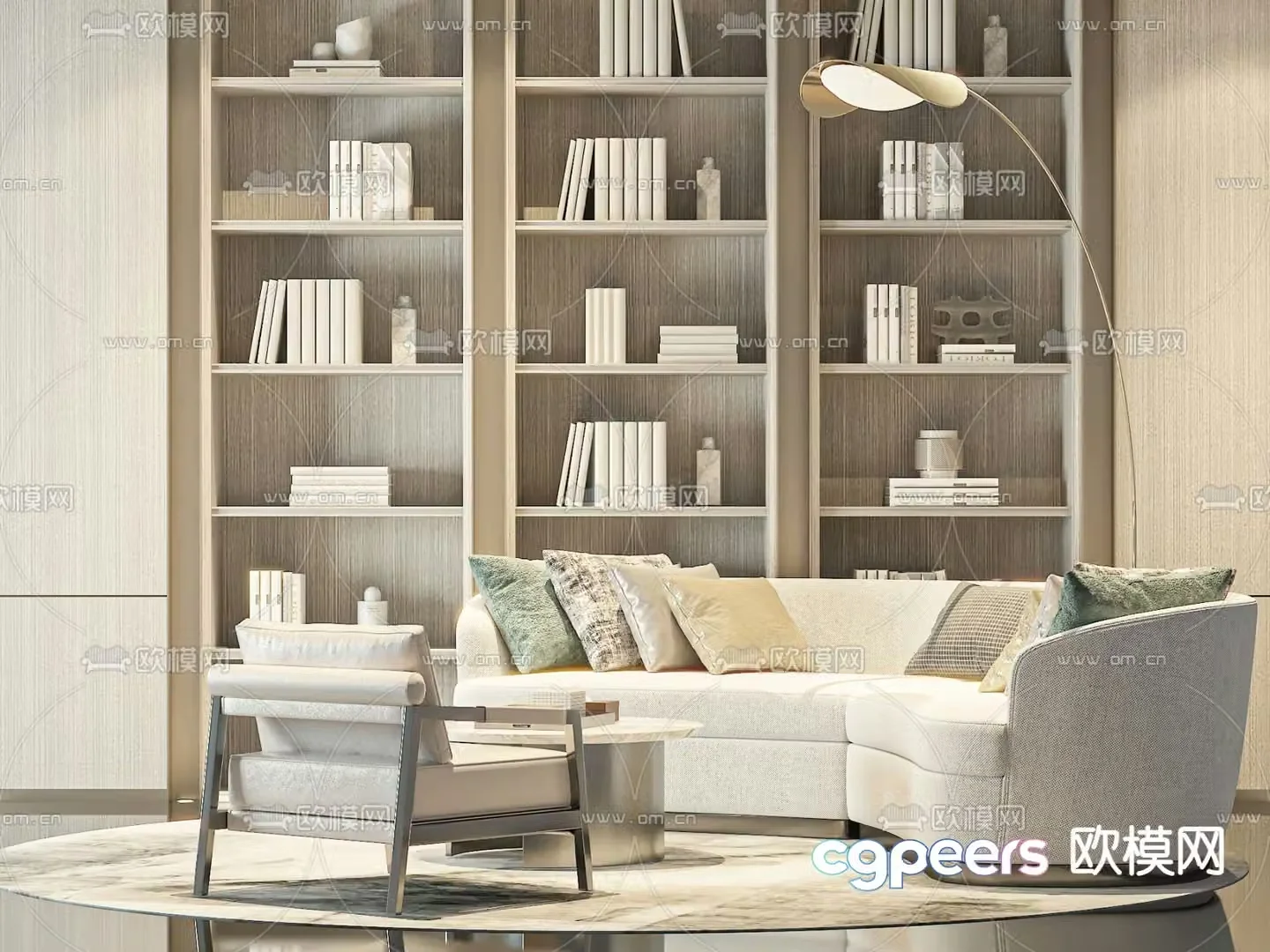 Modern sofa coffee table 3d model