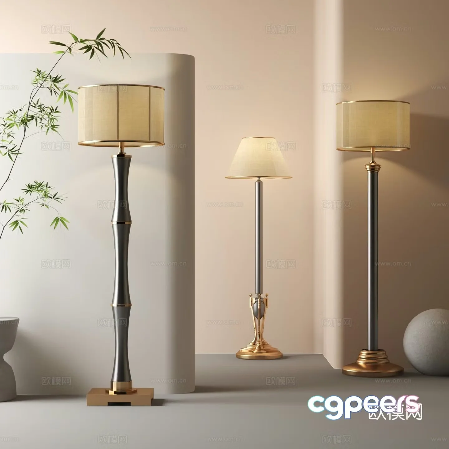 Modern floor lamp 3d model