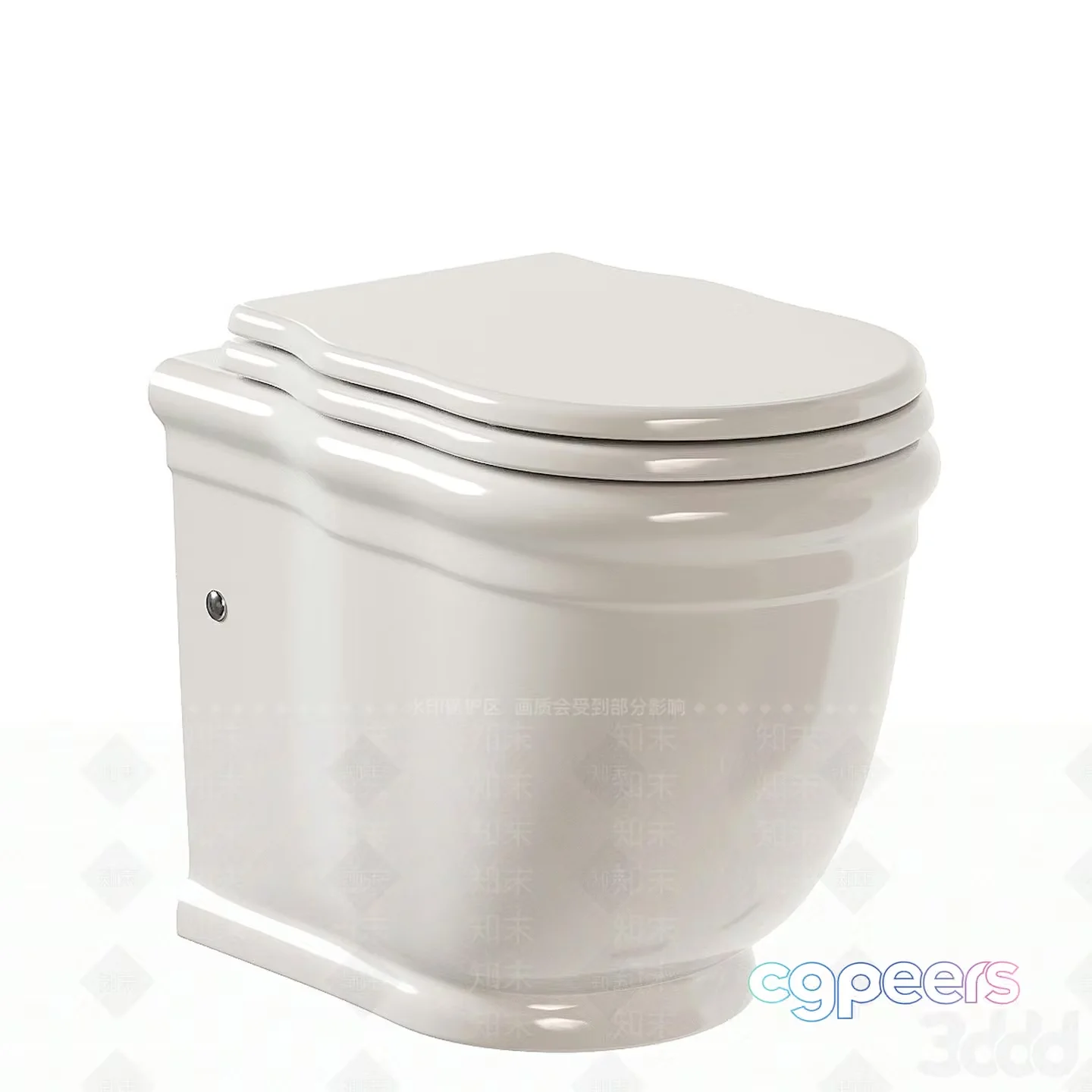 A White Toilet 3D Model – 11888 – VRAY Render