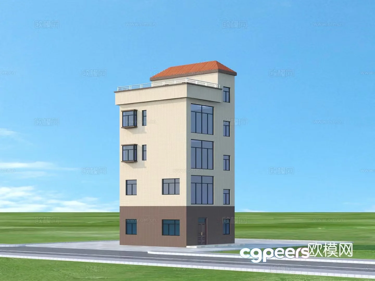 Private houses Private houses Residential buildings renderings 3d model
