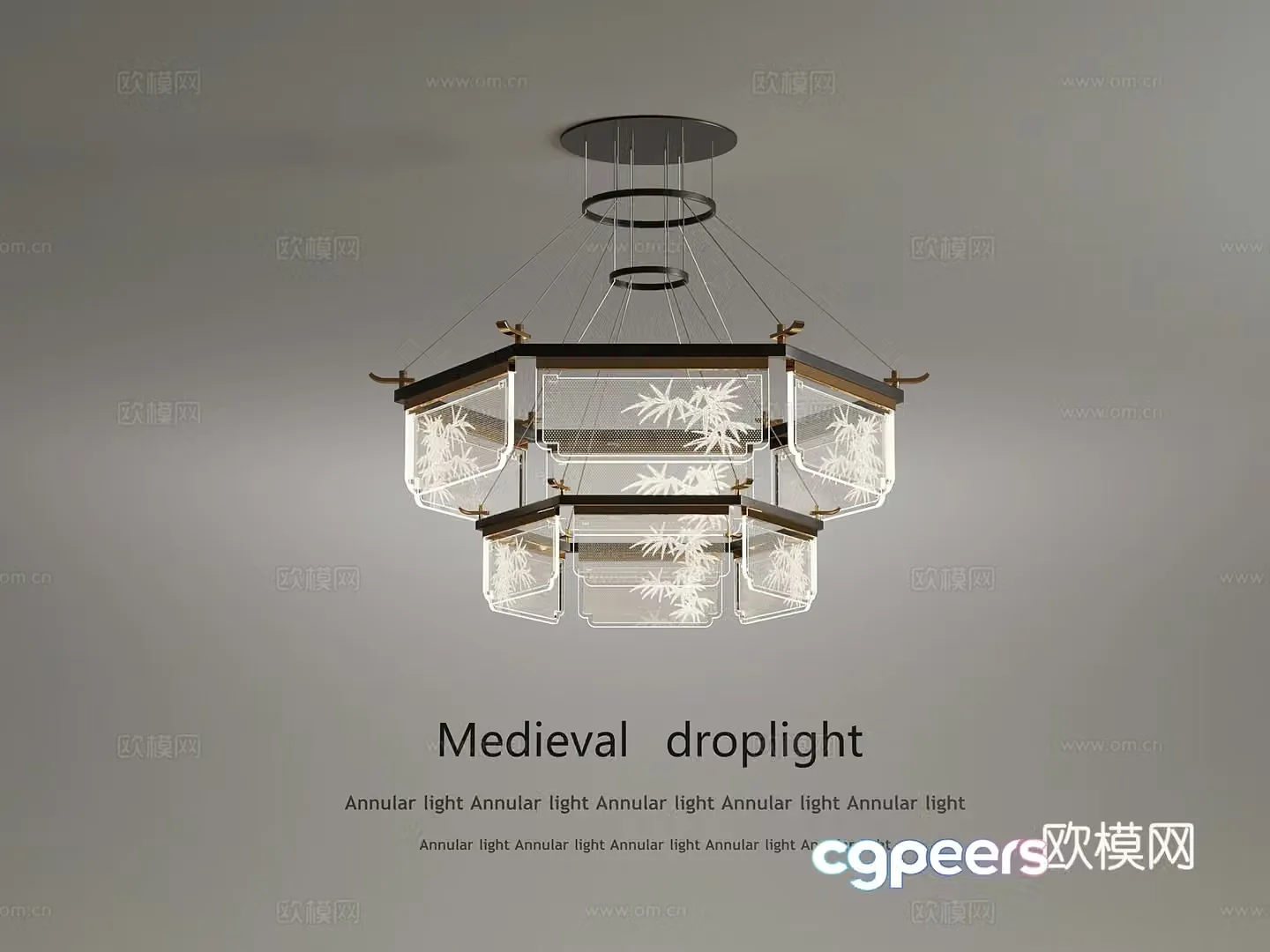 New Chinese chandeliers Art chandeliers Main lamp 3D model