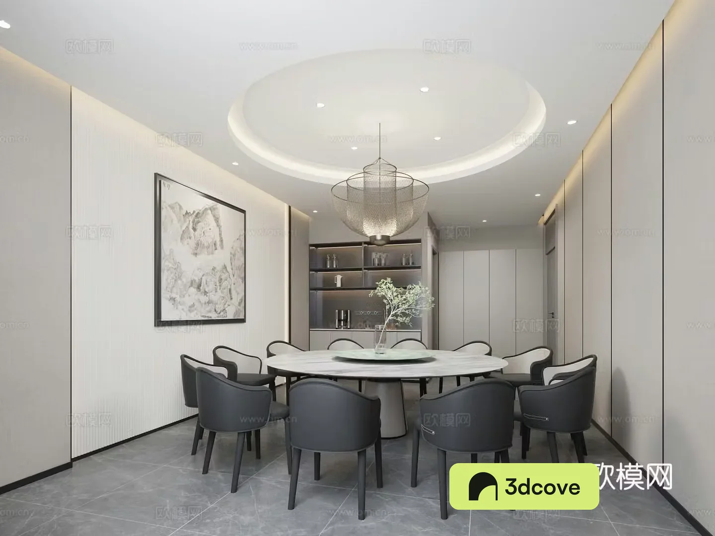 Modern restaurant private room