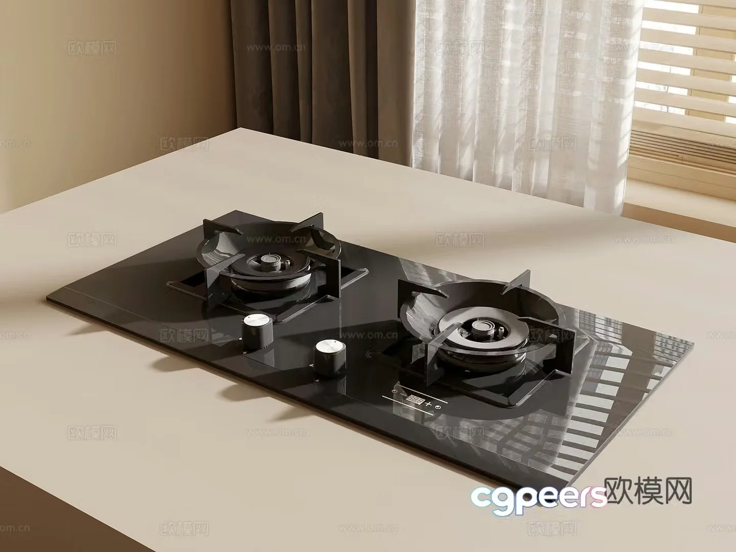 Modern stove gas stove 3D model