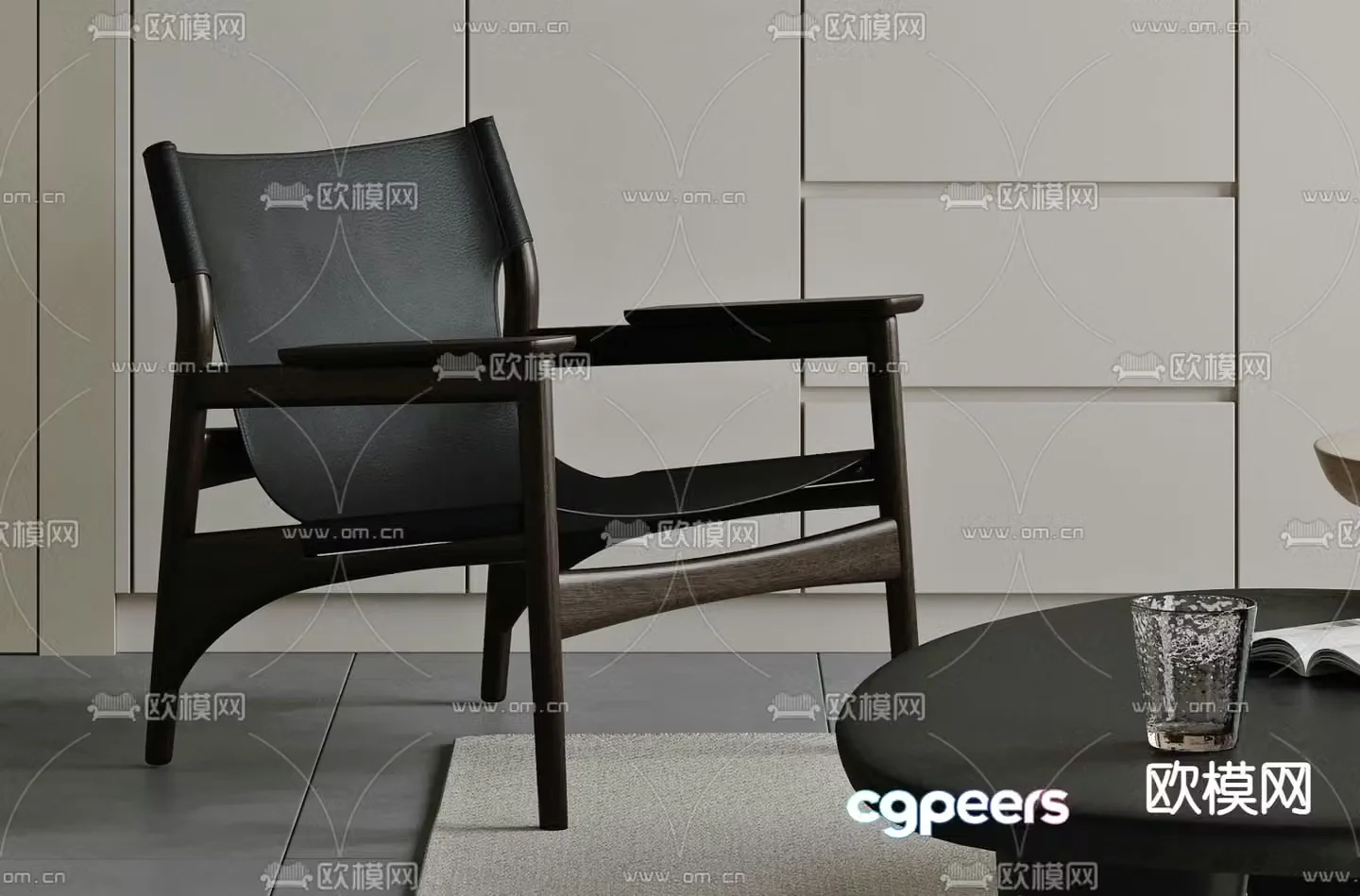Wabi-sabi chair leisure chair 3d model