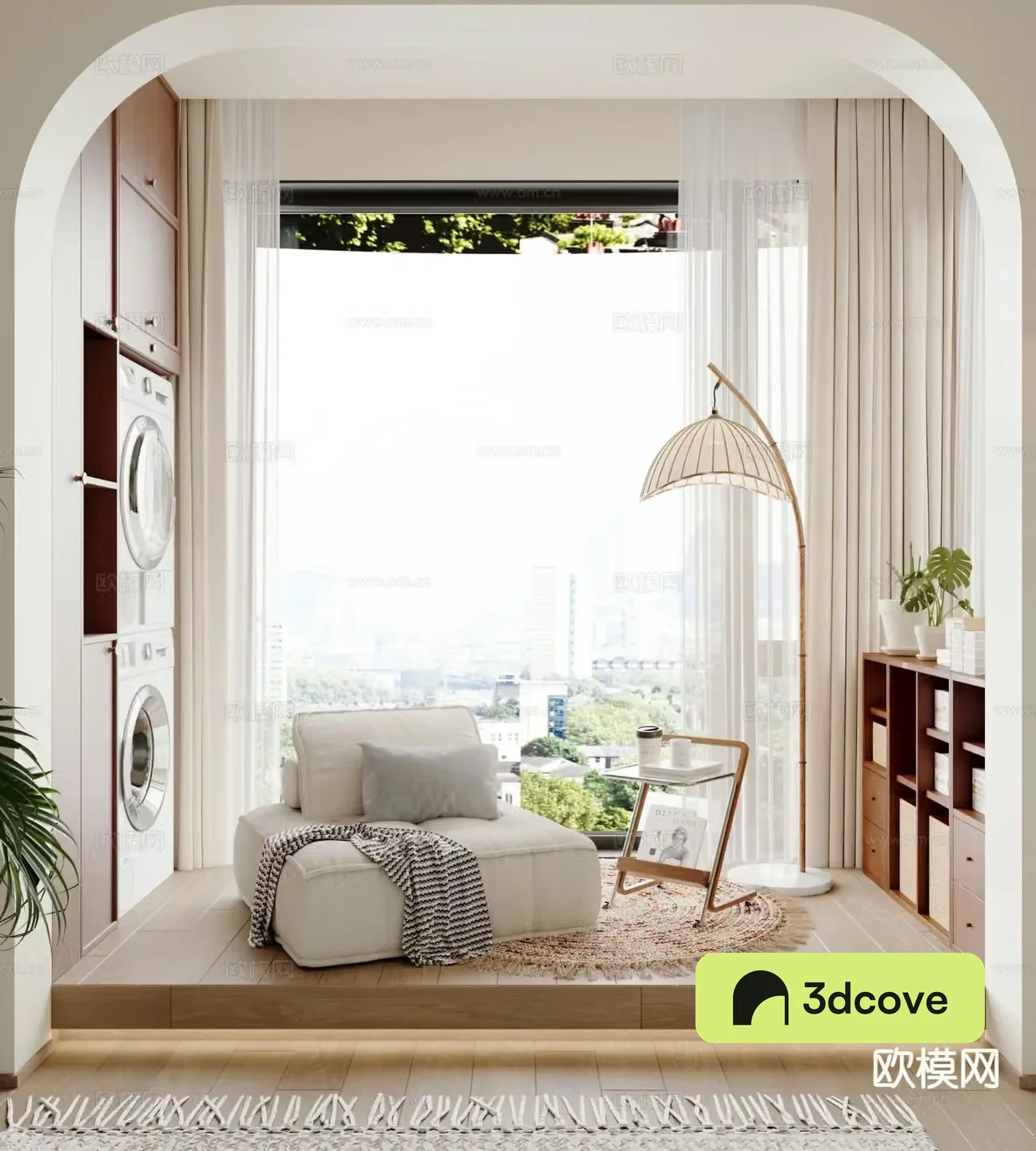 Medieval style leisure balcony