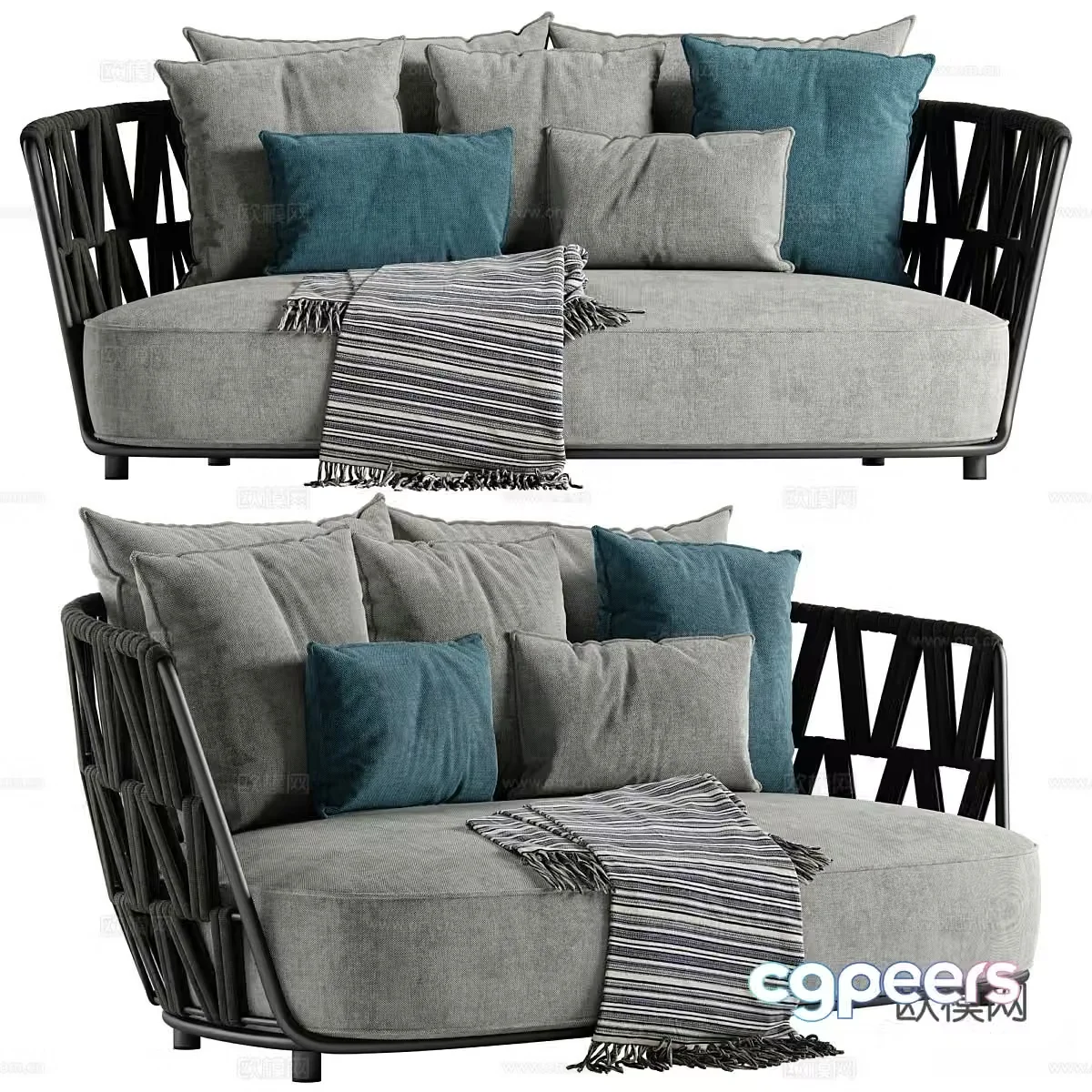 Modern outdoor sofa 3d model
