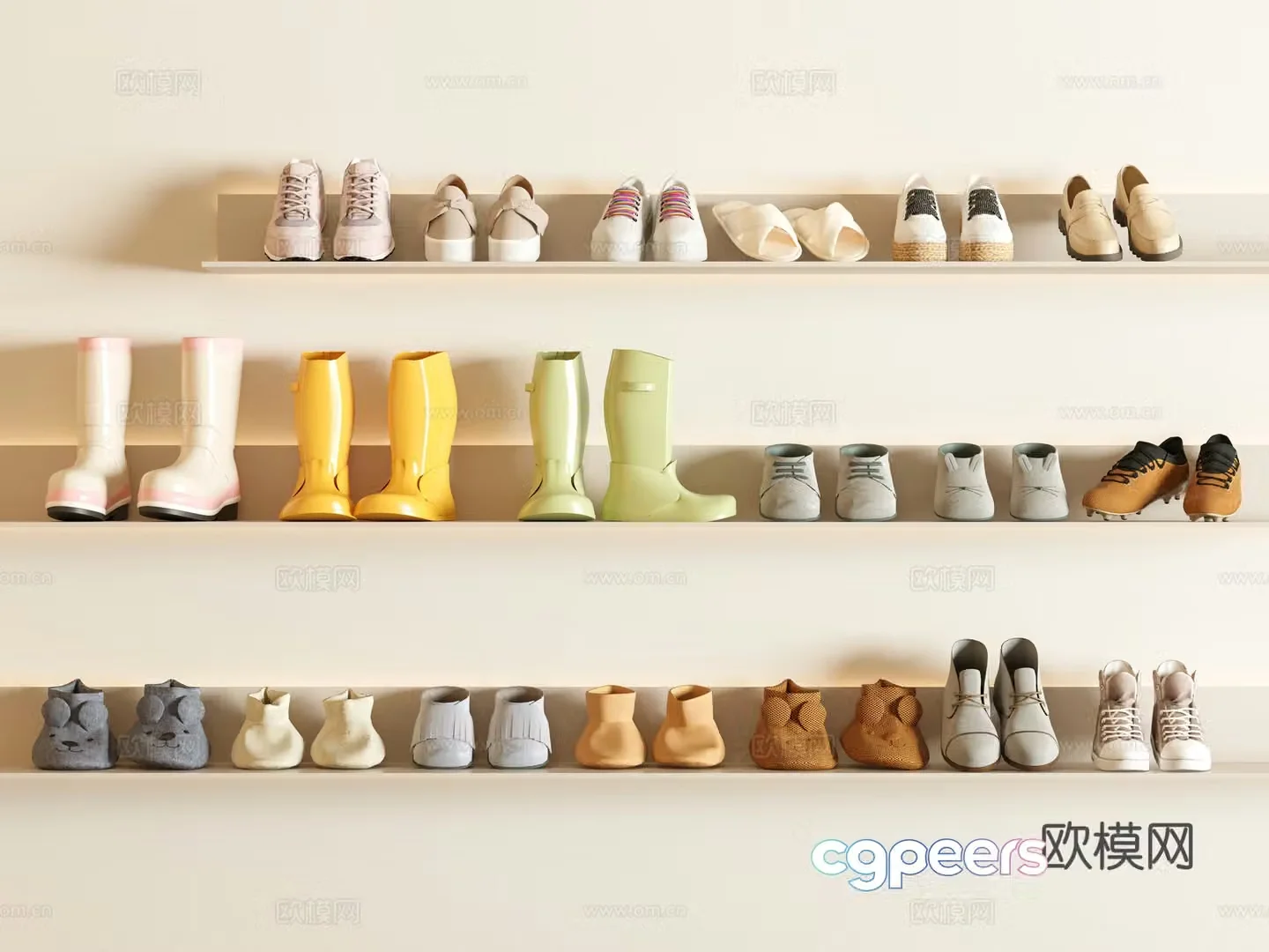 Shoes baby shoes rain boots children’s shoes girls shoes canvas shoes children’s shoes 3d model