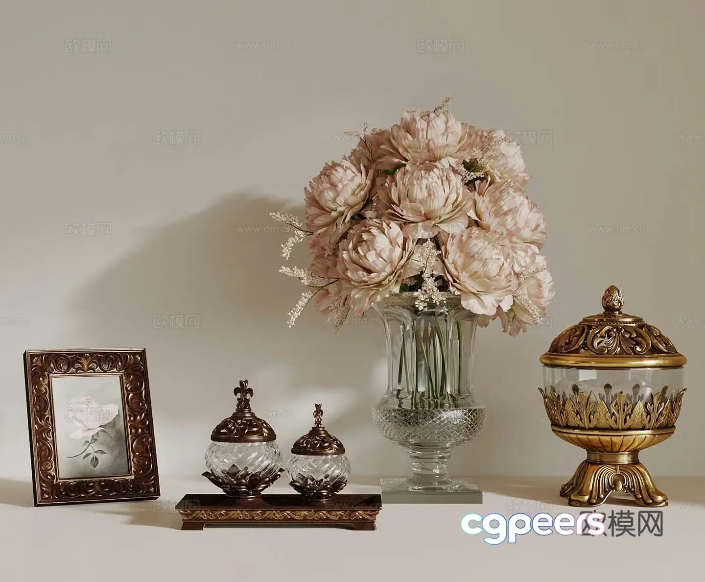 French vase European aromatherapy ornaments 3D model