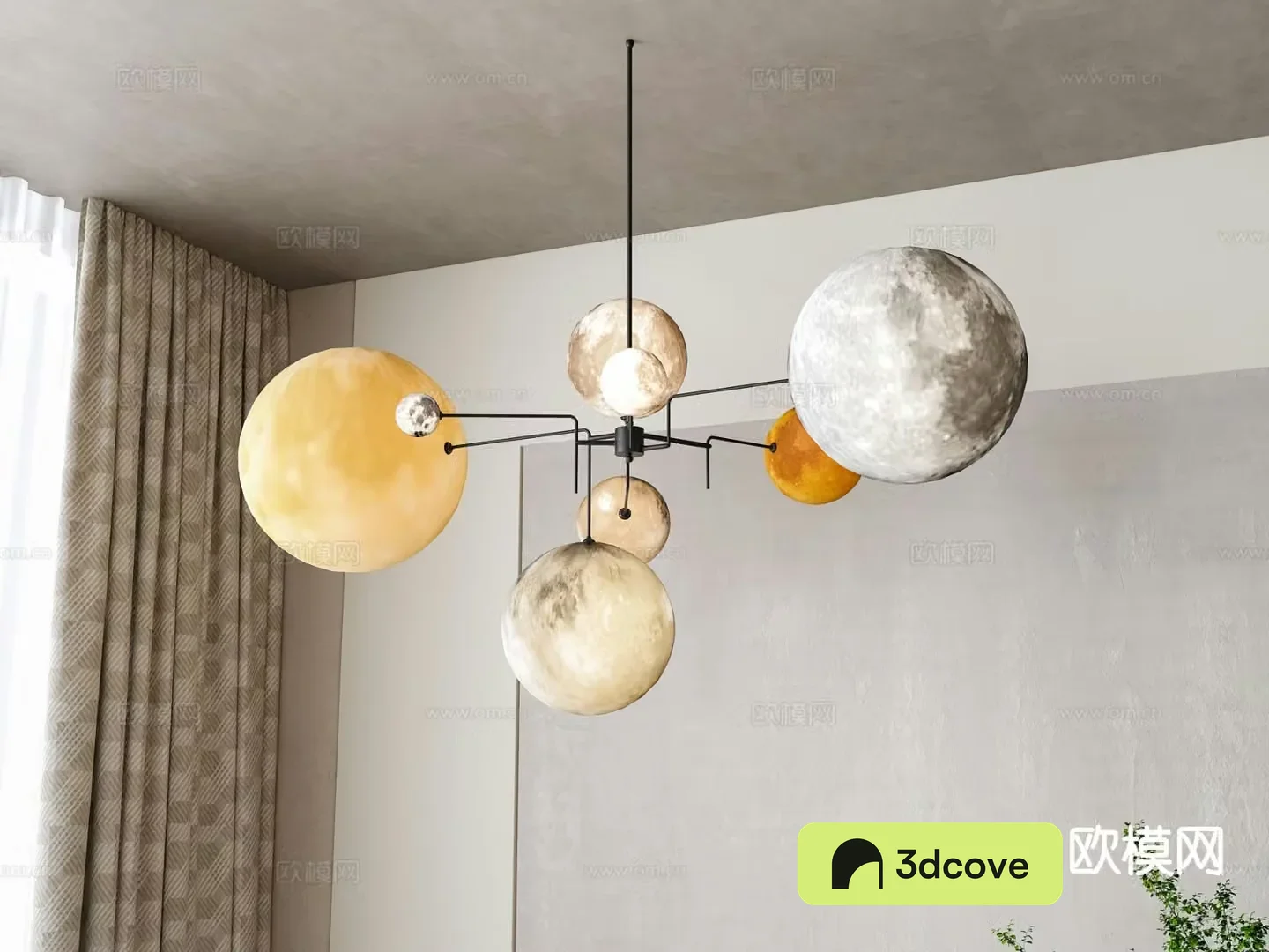 Modern planet chandelier children’s chandelier