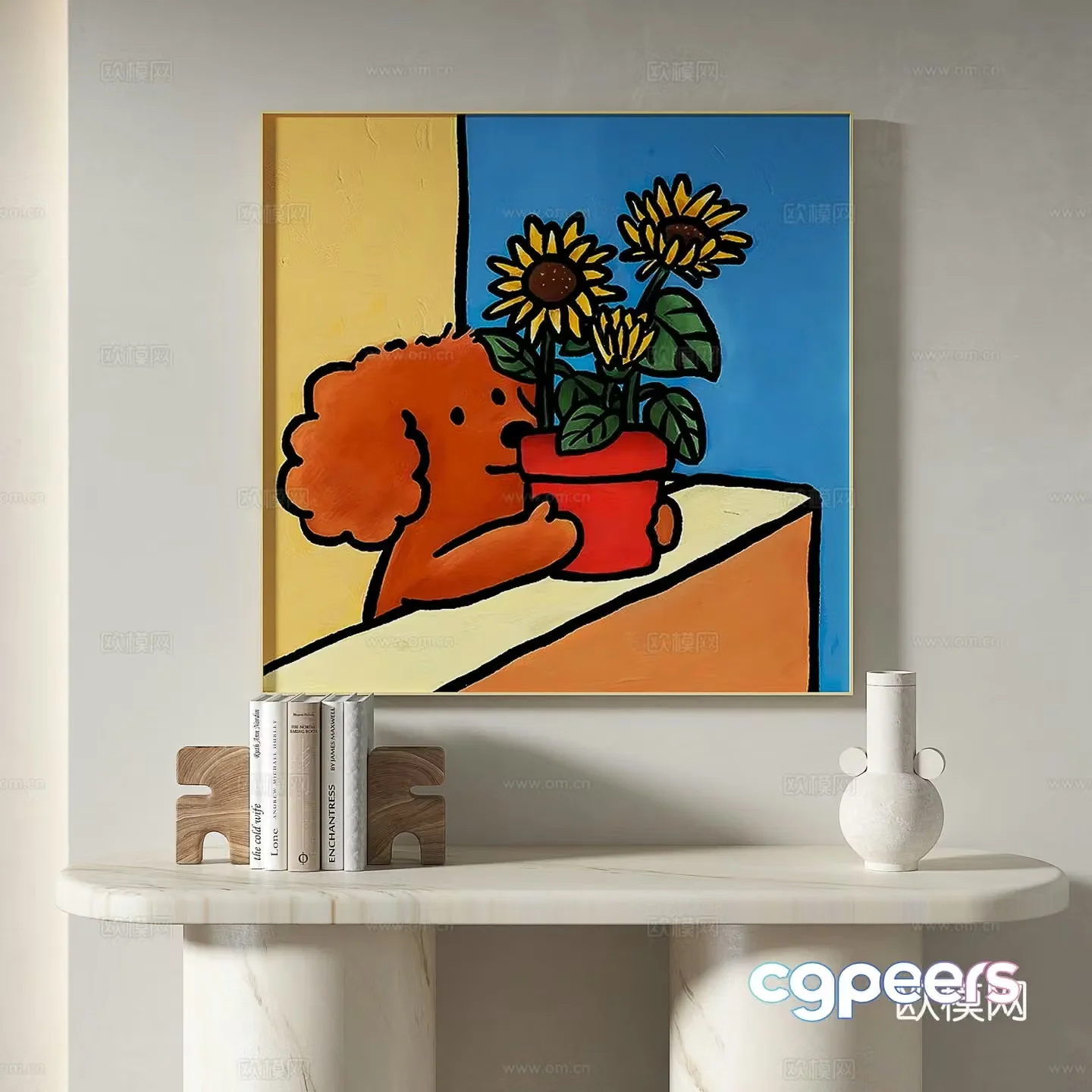 Modern simple decorative painting 3d model