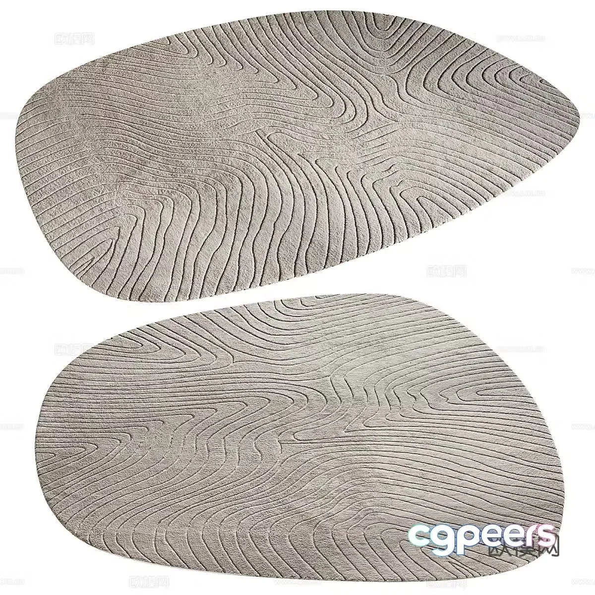 New Chinese style fabric wool carpet 3D model