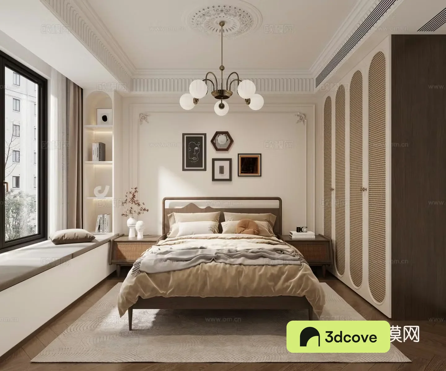 Medium-old bedroom 3d model