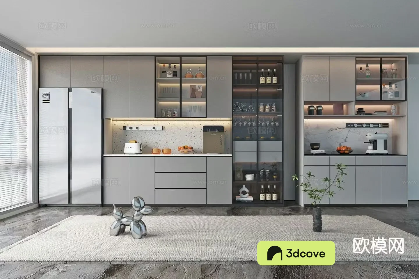 Modern sideboard wine cabinet restaurant cabinet