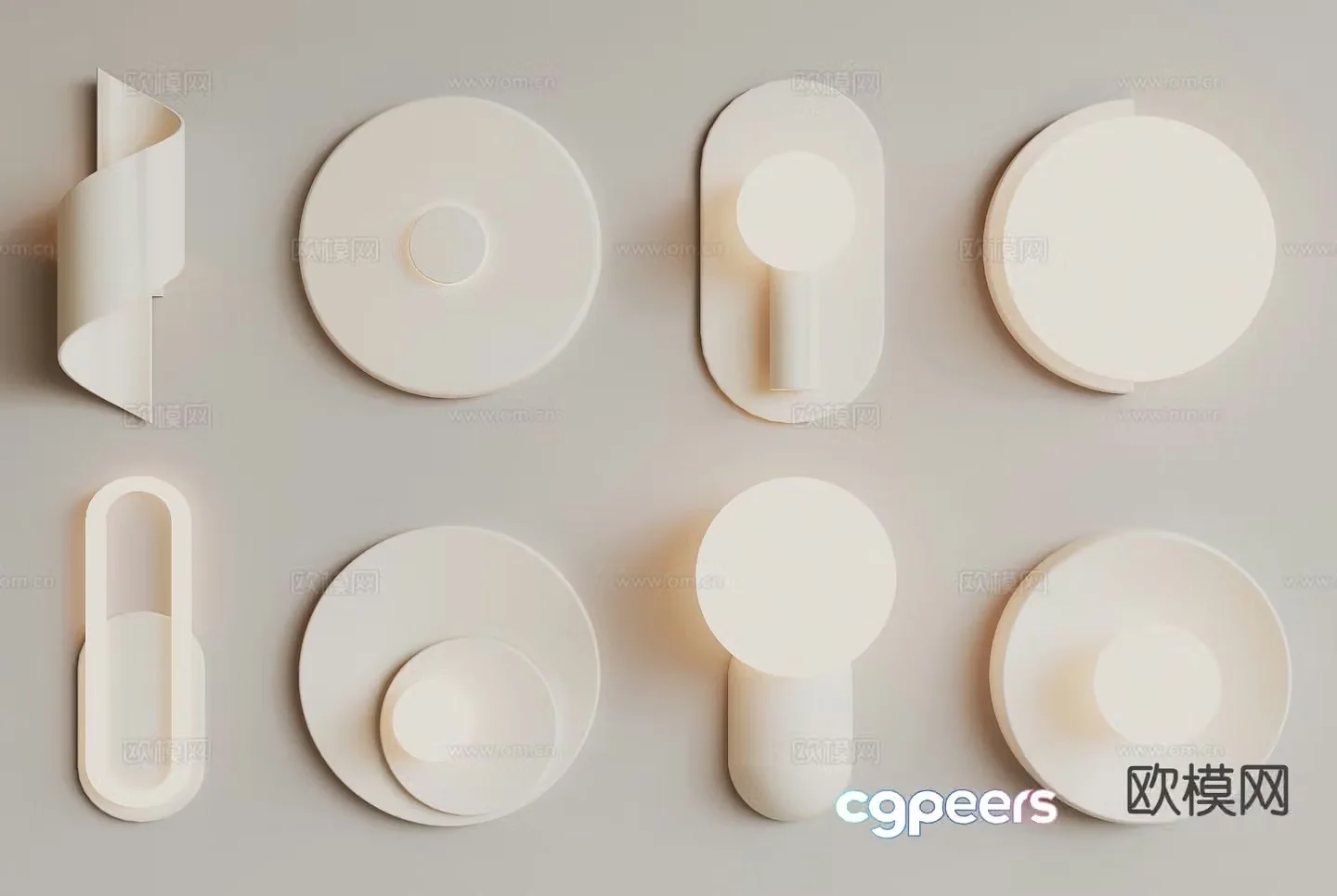 Modern wall light 3d model