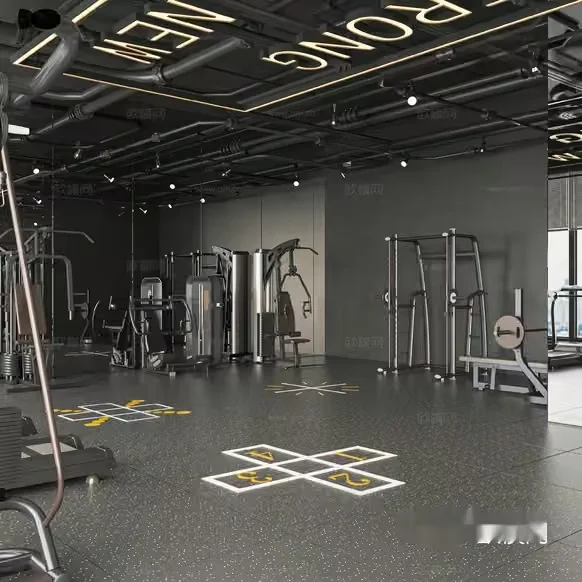 A Gym With A Modern Industrial-Style Aesthetic 3D Model – 17077 – VRAY Render