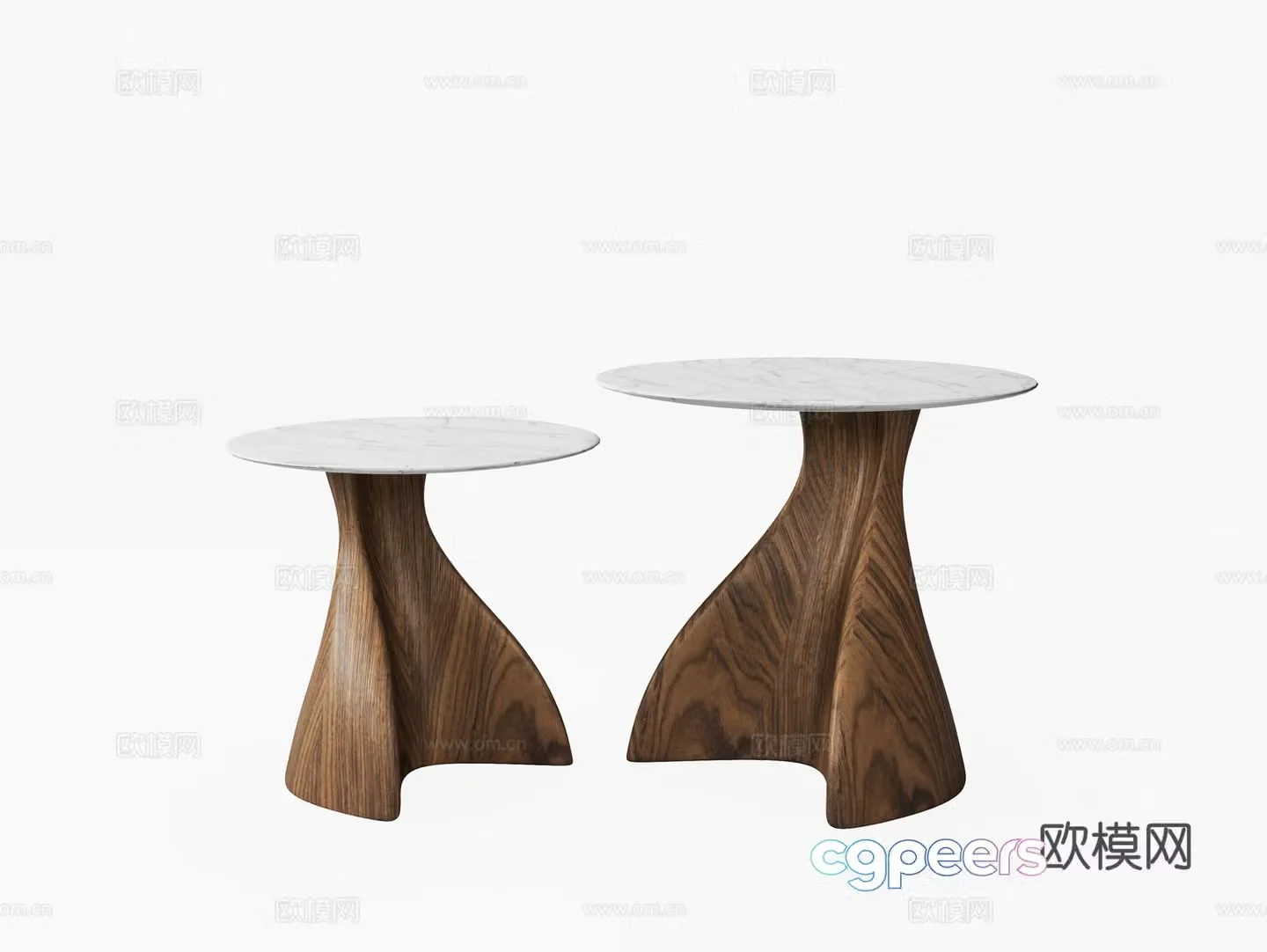 Modern coffee table combination 3D model