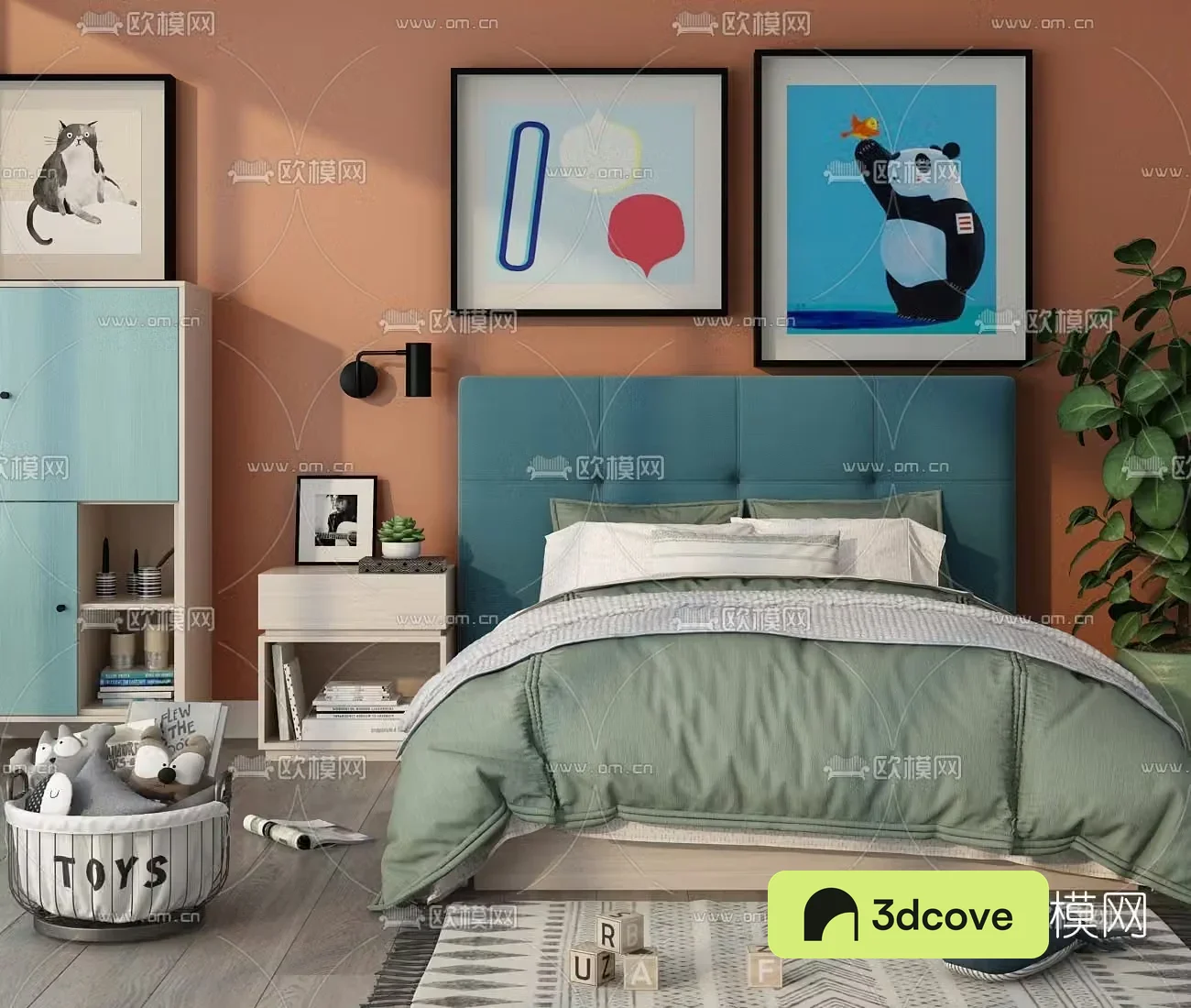 Nordic fabric children’s bed