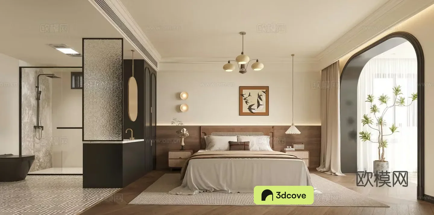 Middle -aged Wind Hiber bedroom Suites Suitter