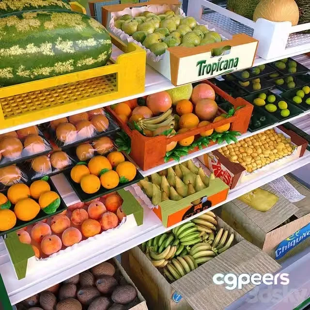 3ds Max Free – kit environment for the store fruit department