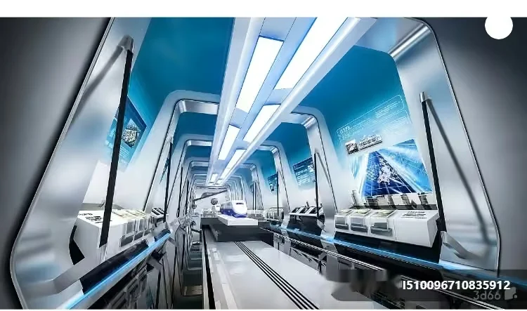 Modern Futuristic Corridor 3D Model – 277 – VRAY Render