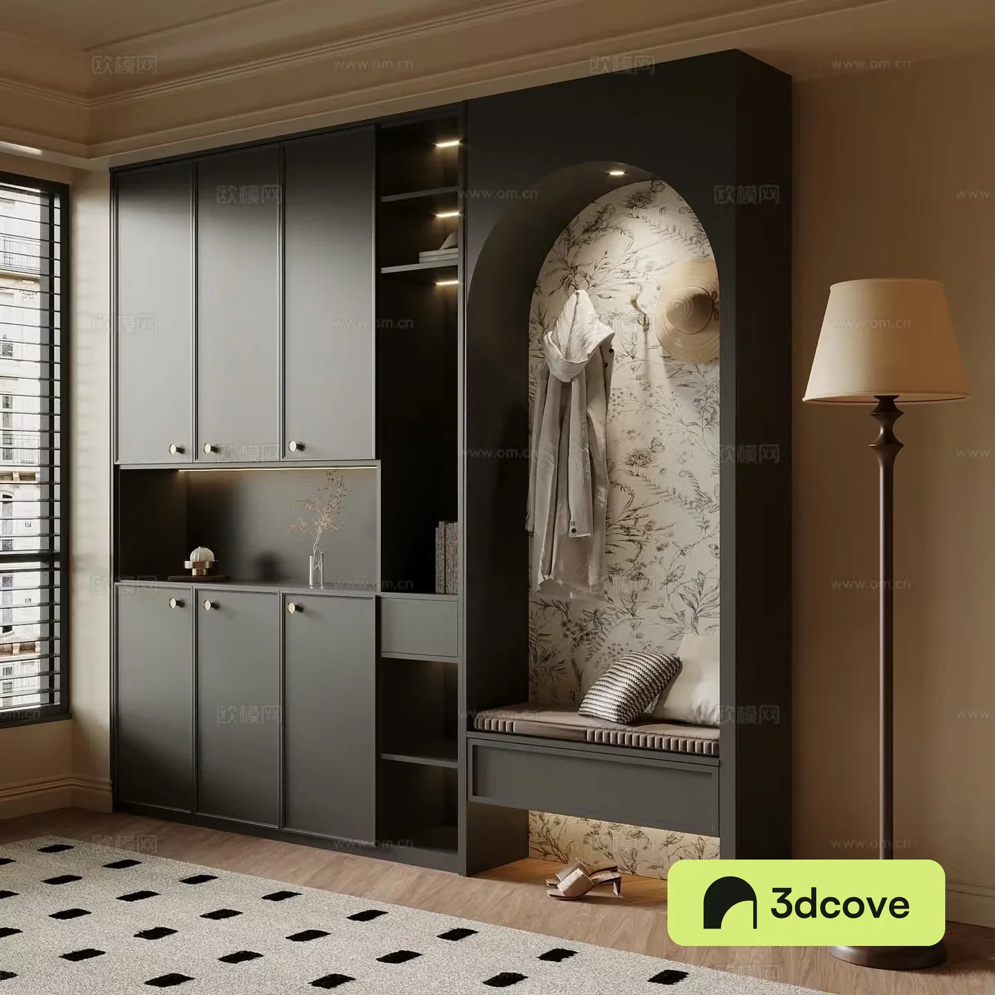 French shoe cabinet