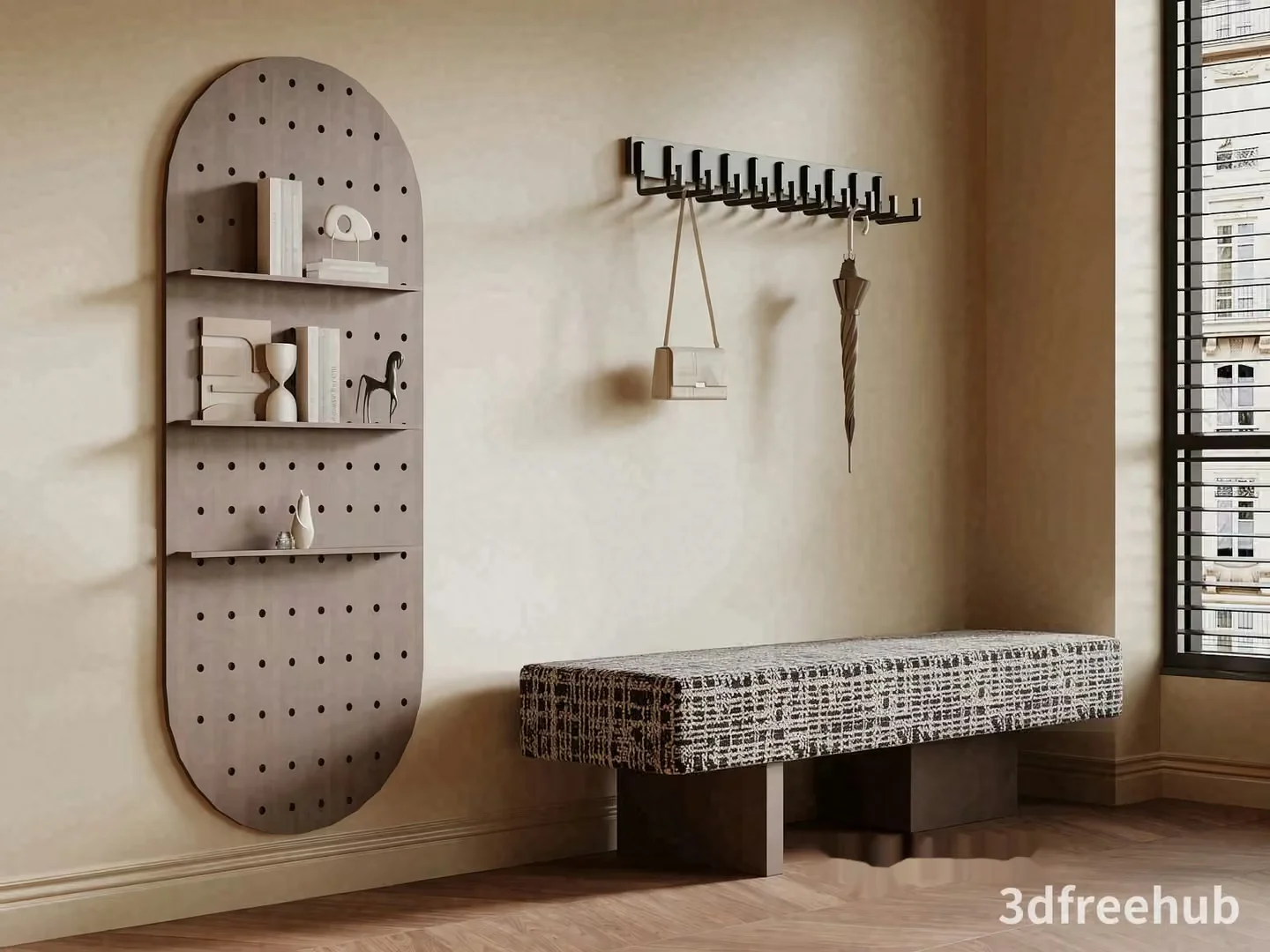 Modern Neutral Decor 3D Model – 22048 – VRAY Render
