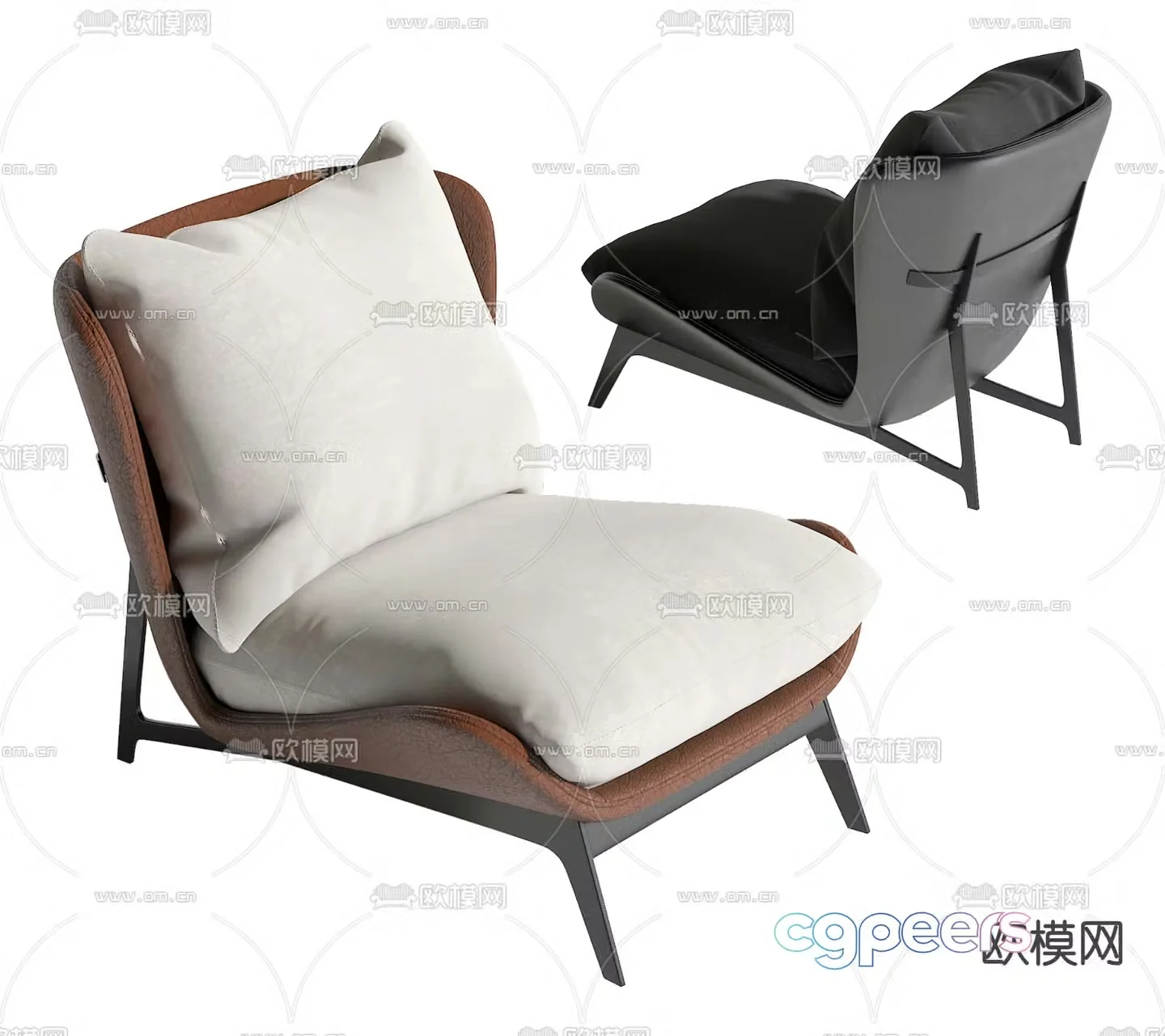 Single sofa 3d model