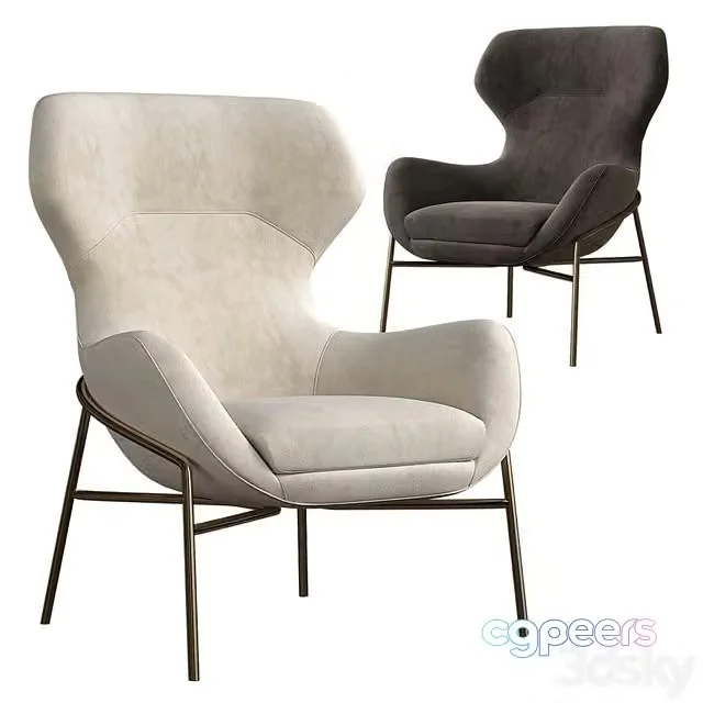 3ds Max Free – Brera Armchair Giuliomarelli