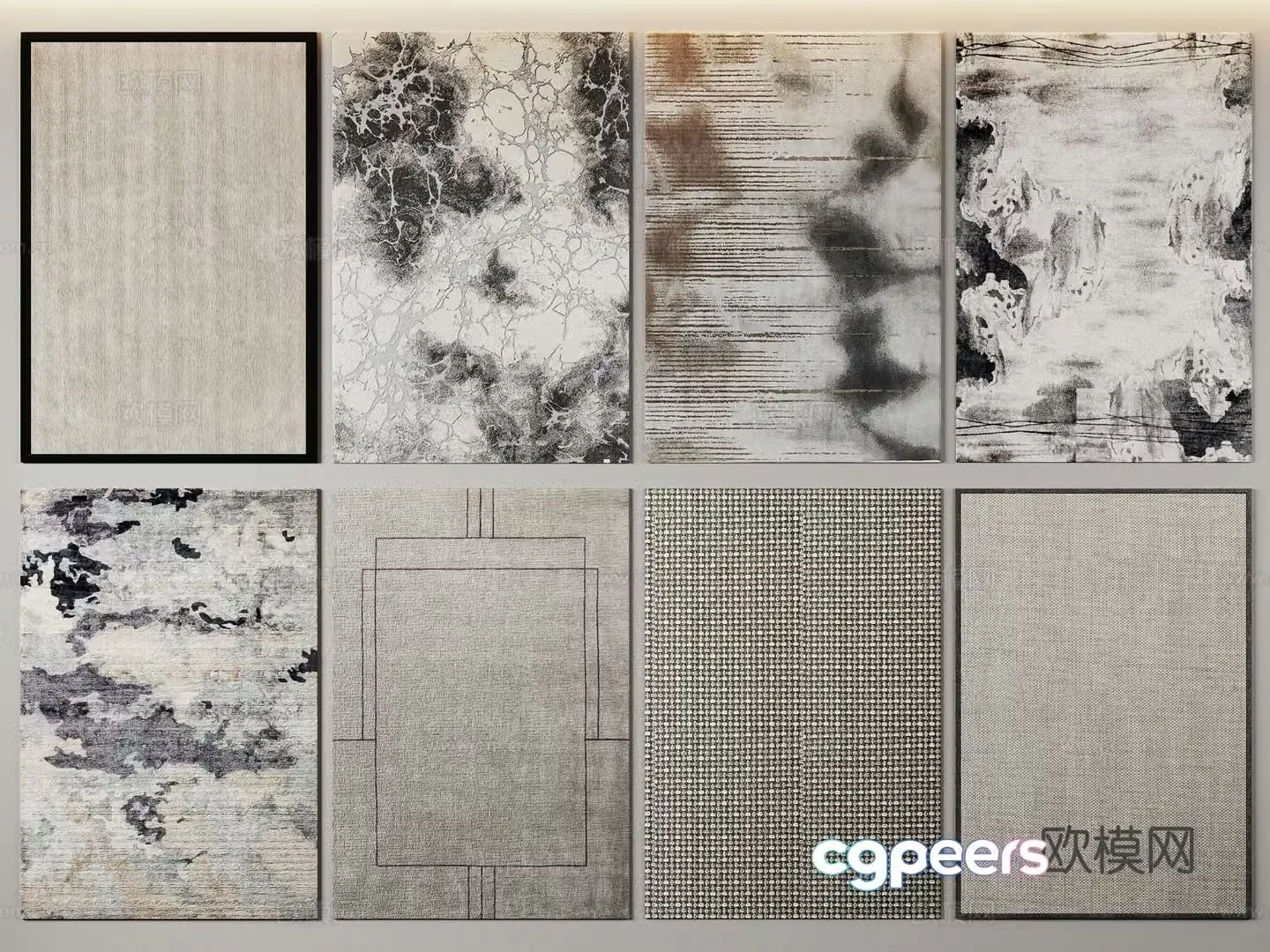 New Chinese style carpet 3d model
