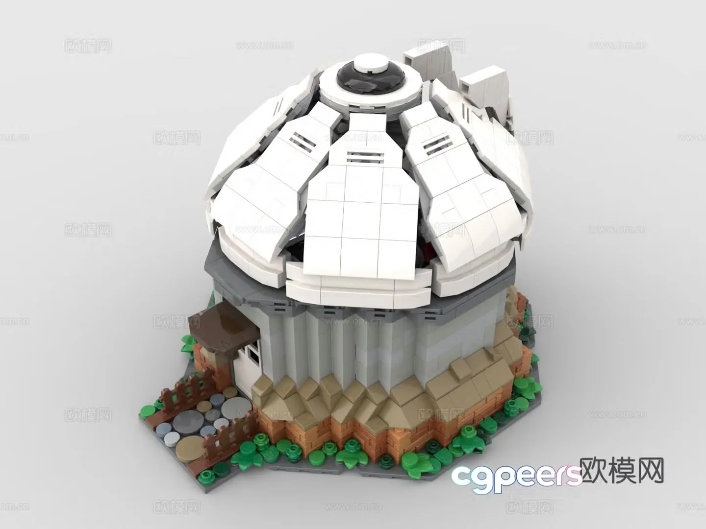 Lego LEGO observatory space telescope building block toy 3d model