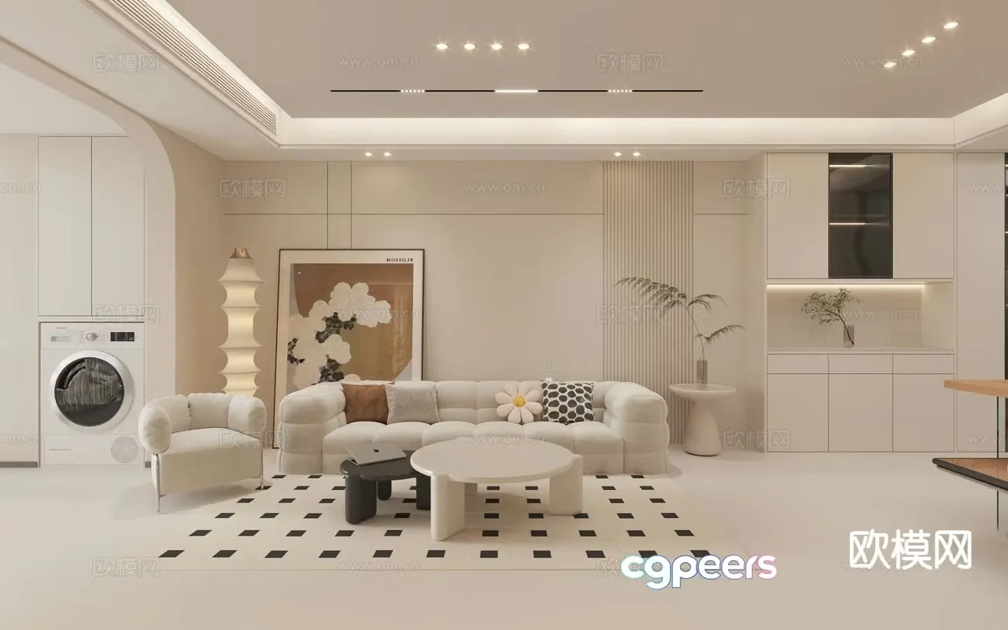 Cream Fengke restaurant 3d model