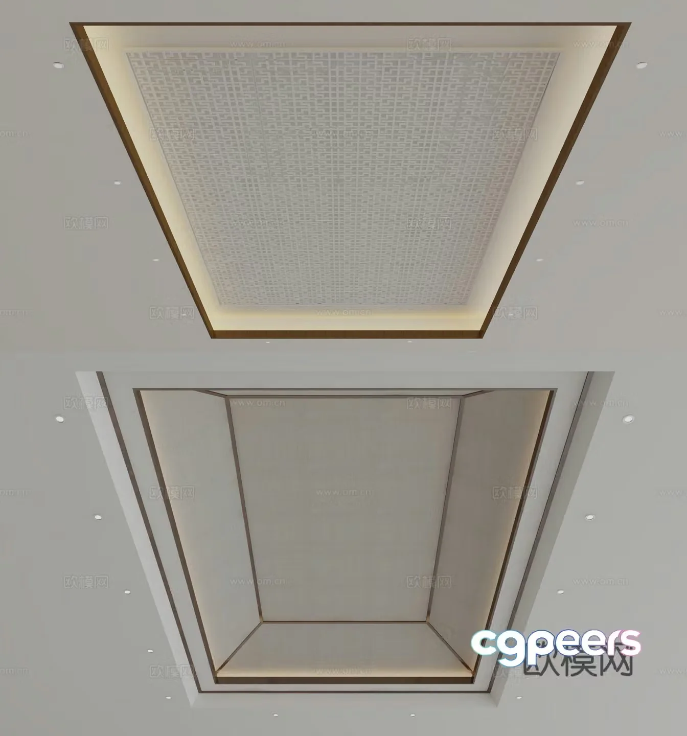 New Chinese style ceiling 3D model
