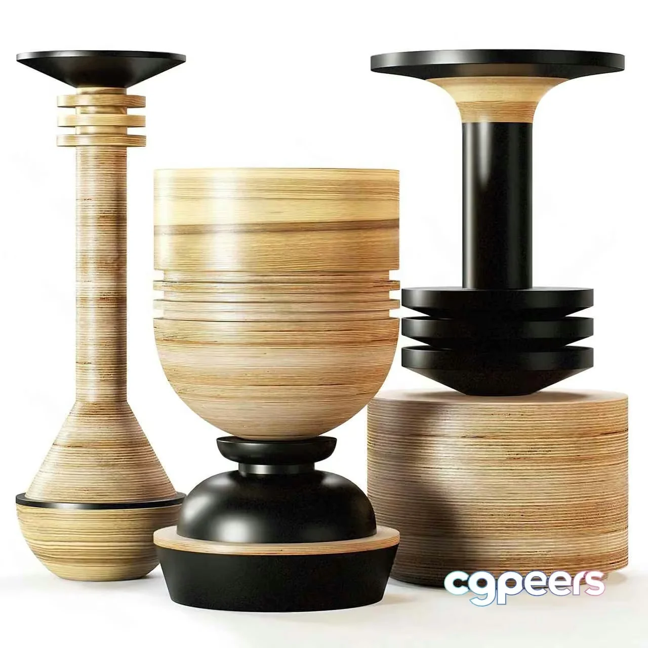 Modern Decorative Objects 3D Model – 531 – VRAY Render