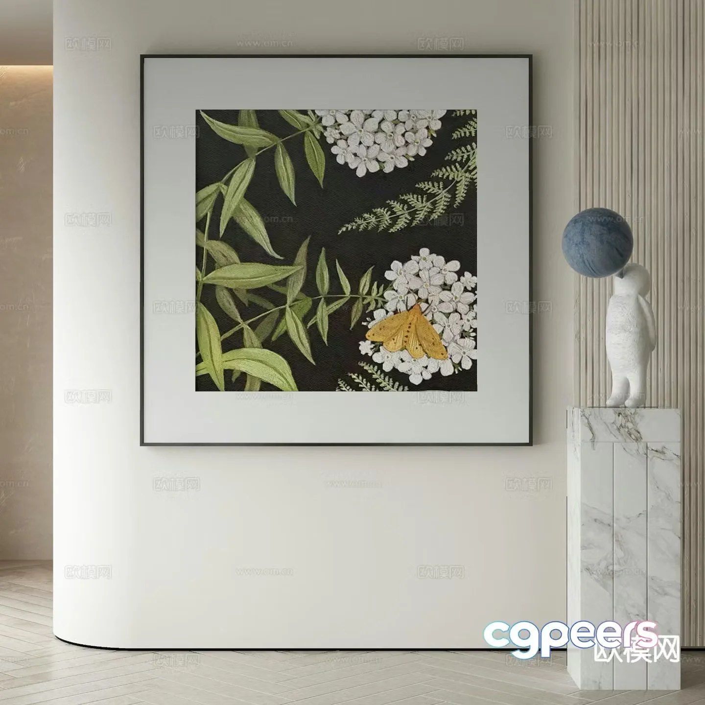 Decorative painting art painting hanging painting 3d model