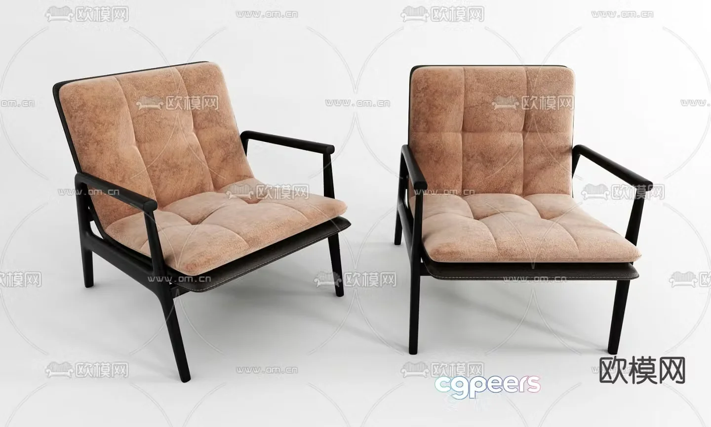 Modern chair leisure chair 3d model