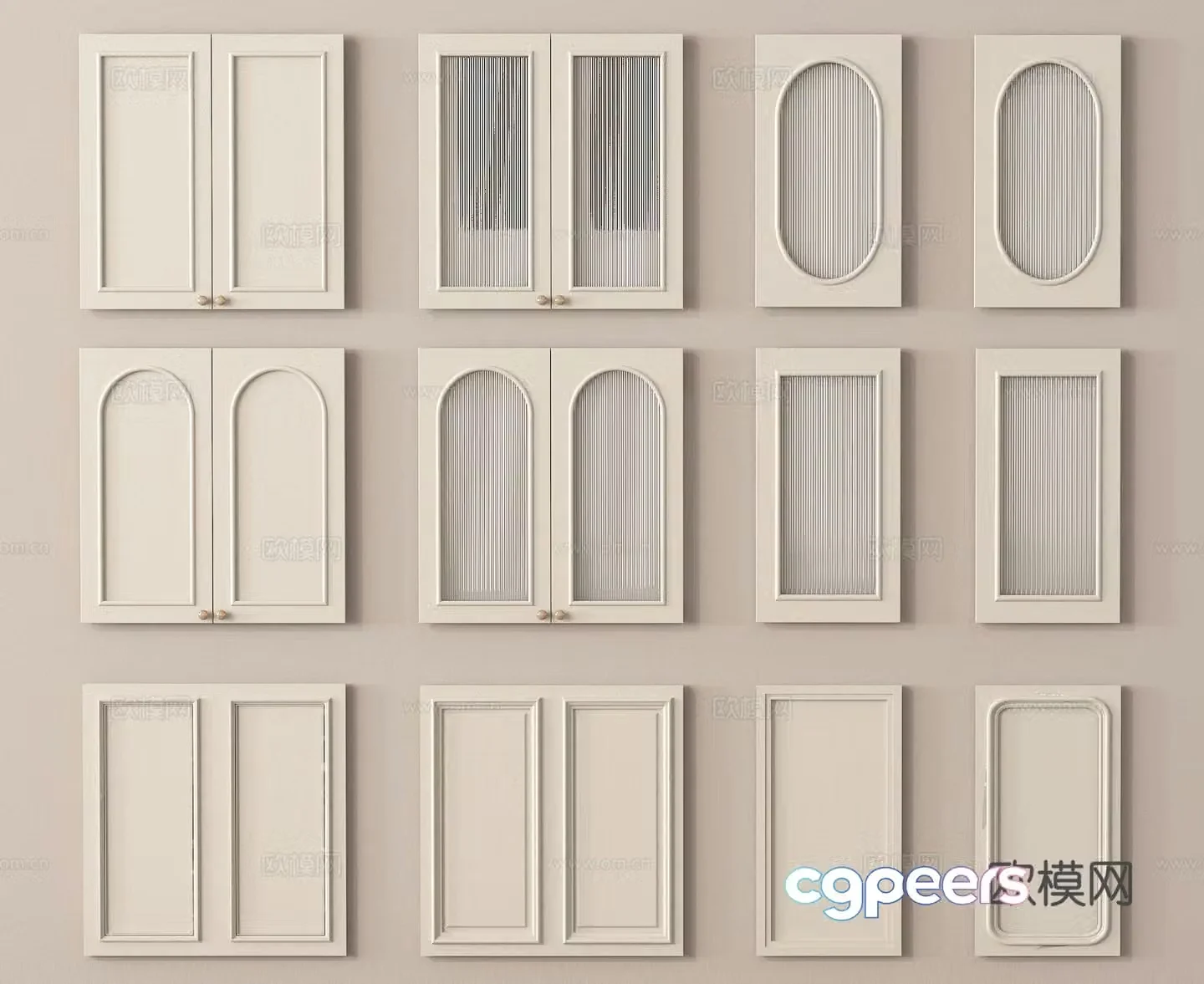 Cabinet door door panel 3d model