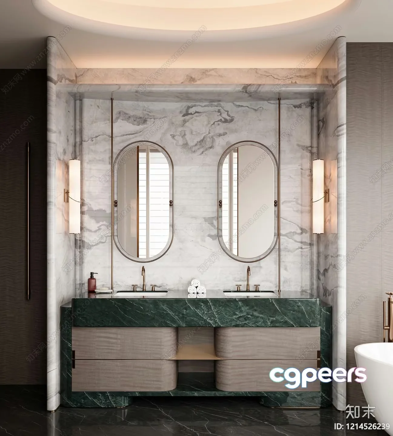 A Modern Bathroom Vanity 3D Model – 12913 – VRAY Render