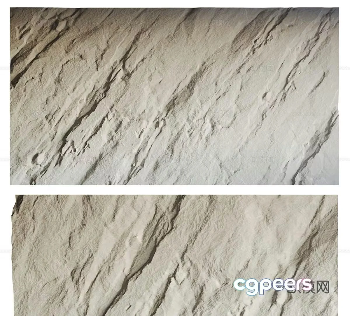 Modern rock wall concrete wall art wall rock slate 3d model