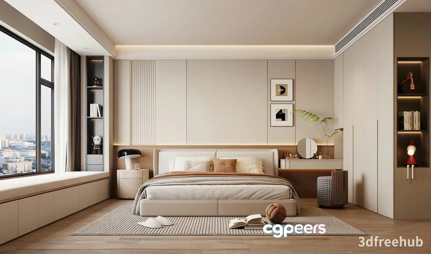 Cozy Bedroom 3D Model – 20822 – VRAY Render