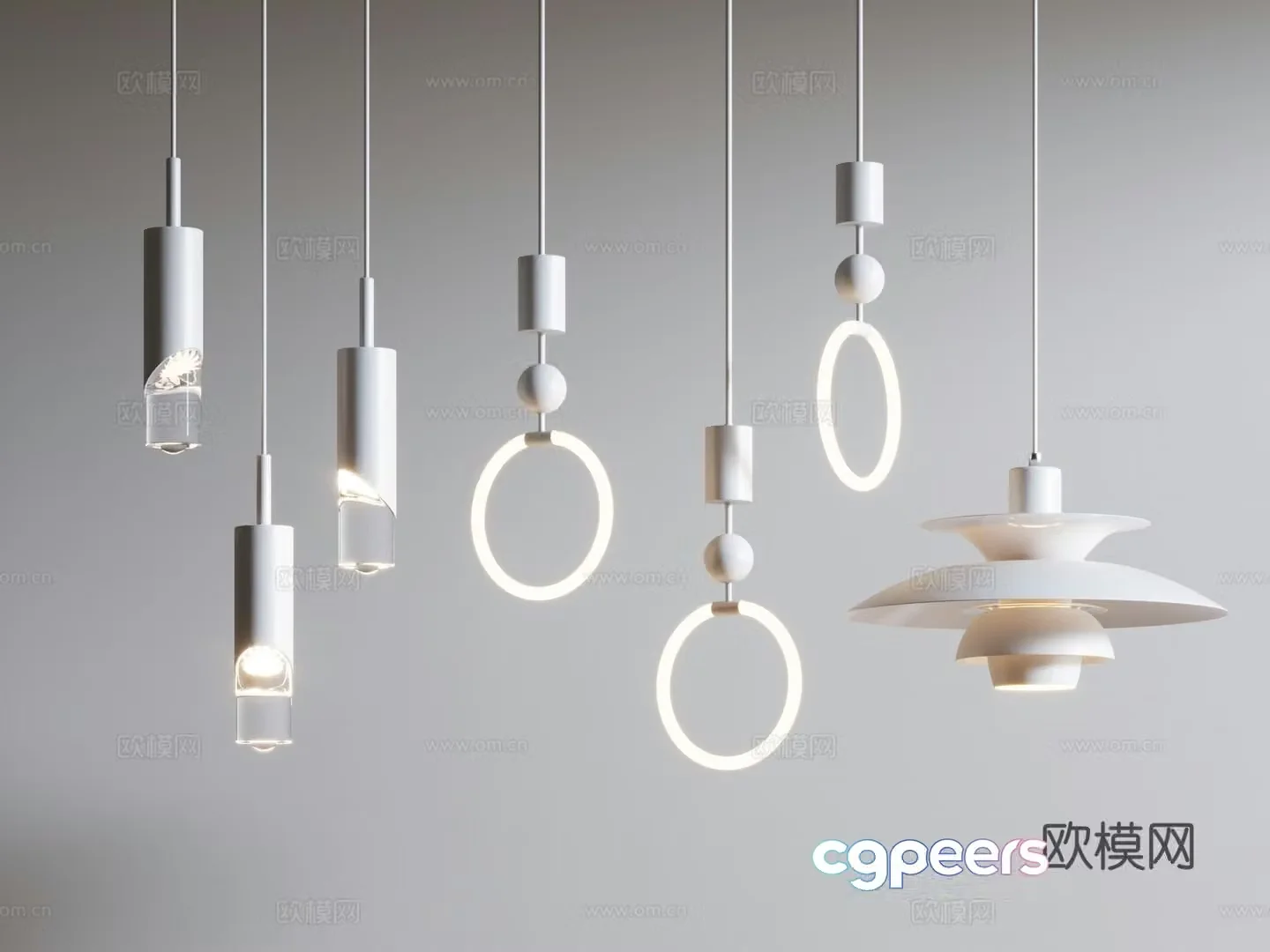 Modern Chandelier Art Chandelier Bedside Chandelier 3D Model