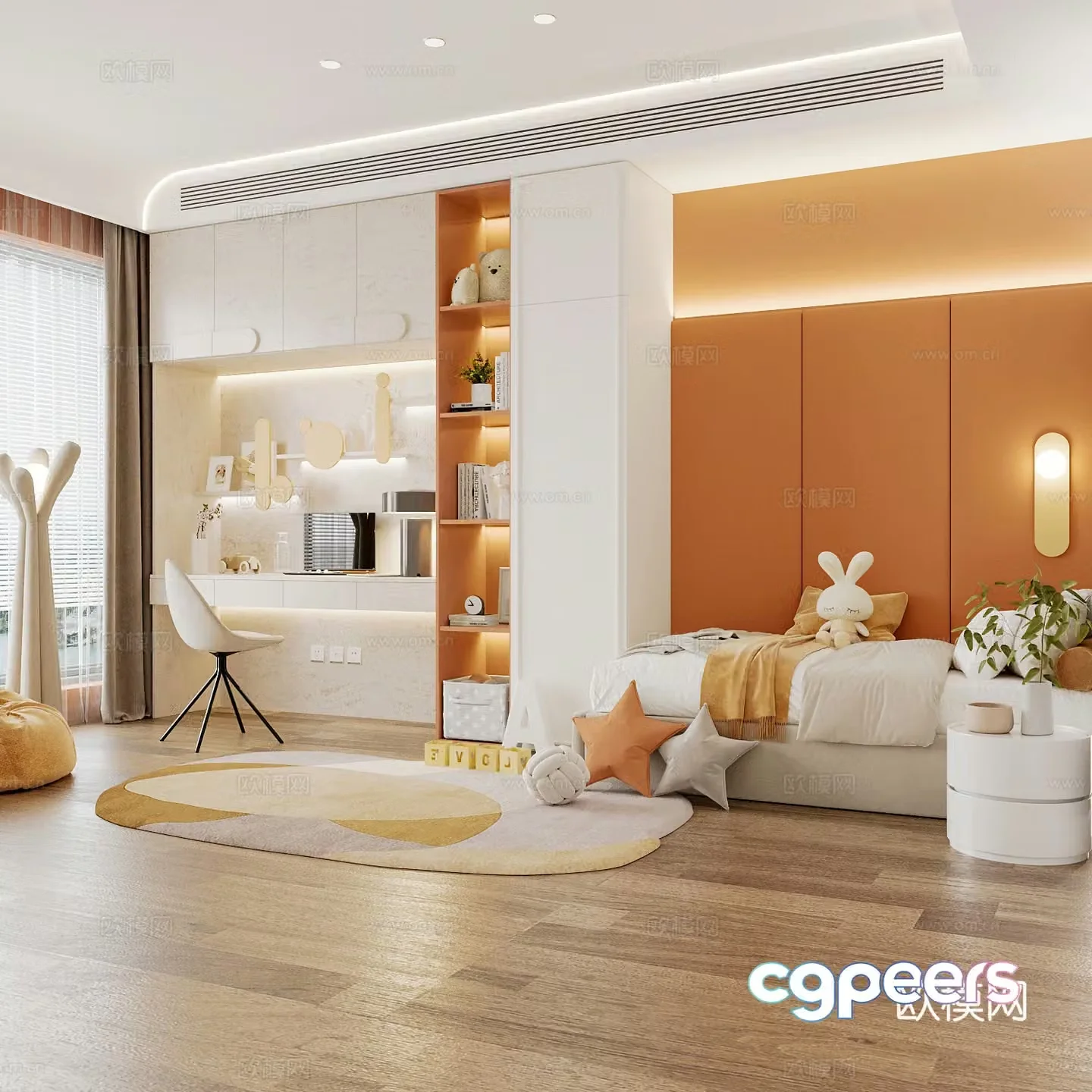 Modern children’s room boy’s room 3d model